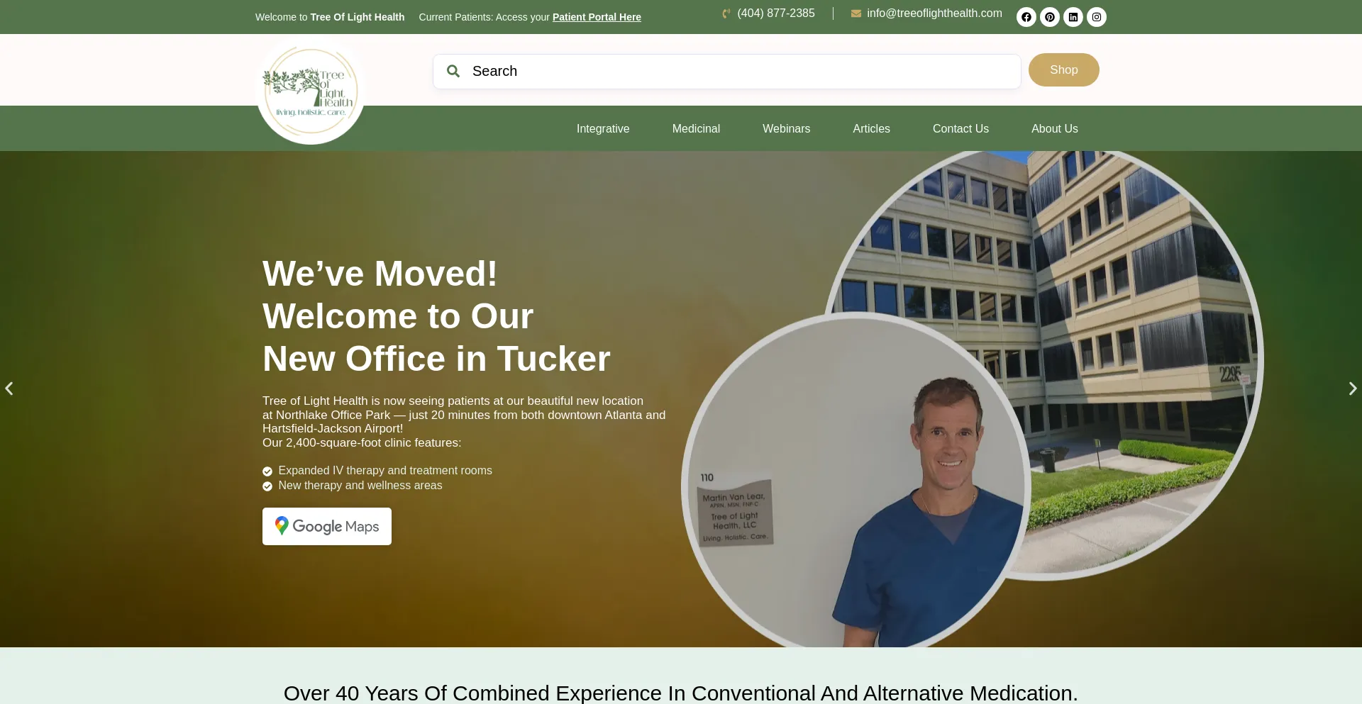 Website screenshot of Treeoflighthealth.com
