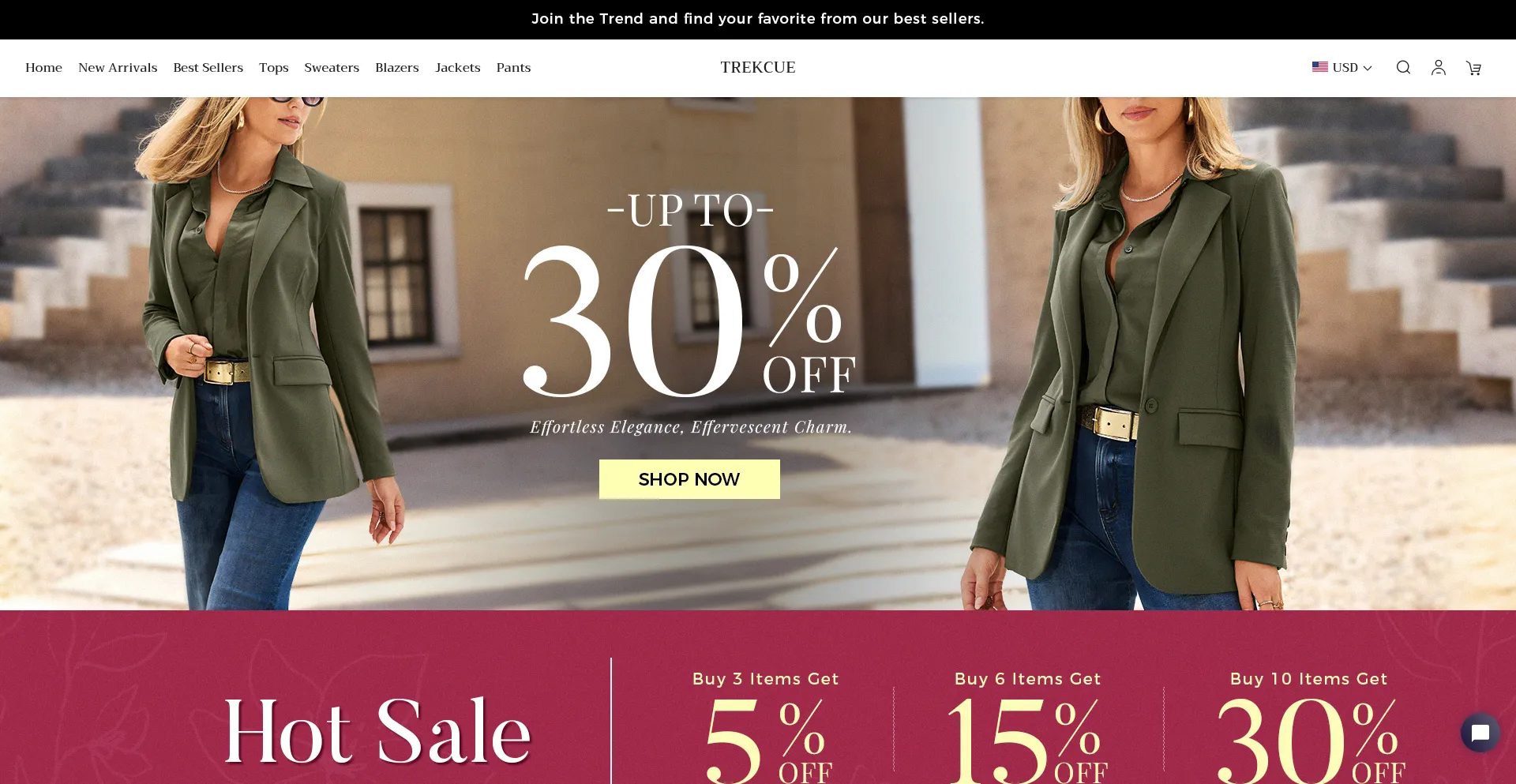 Website screenshot of Trekcue.com