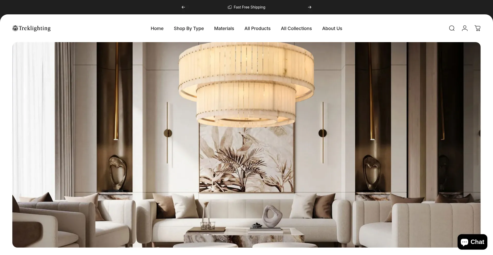 Website screenshot of Treklighting.com