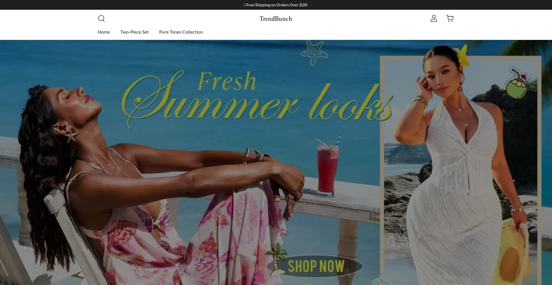 Website screenshot of Trendbunch.top