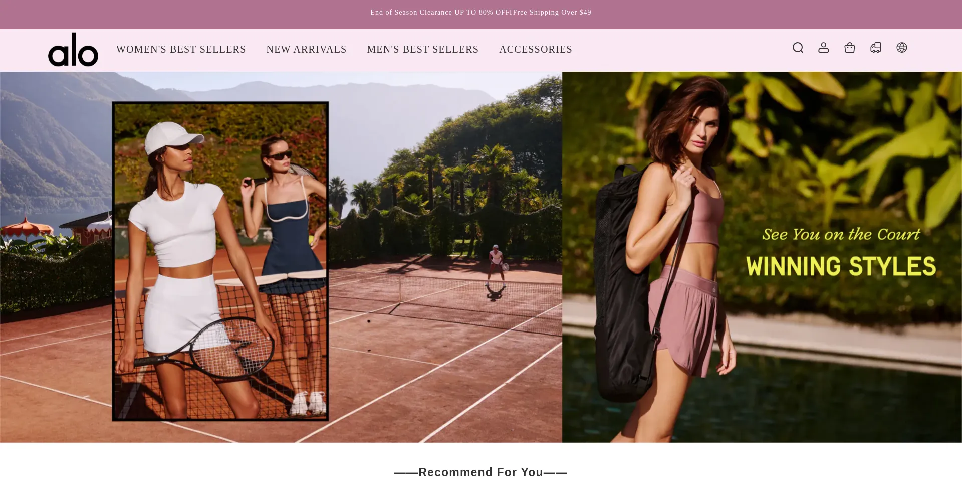 Website screenshot of Trendcartsale.com