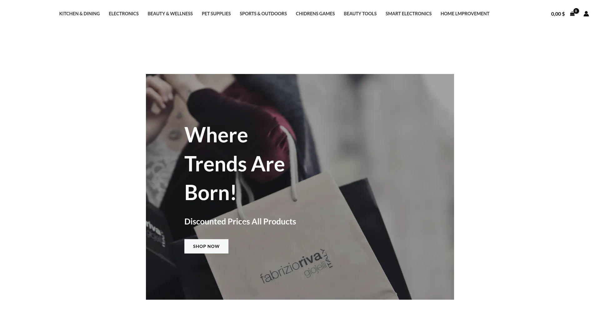 Website screenshot of Trendizo22.com
