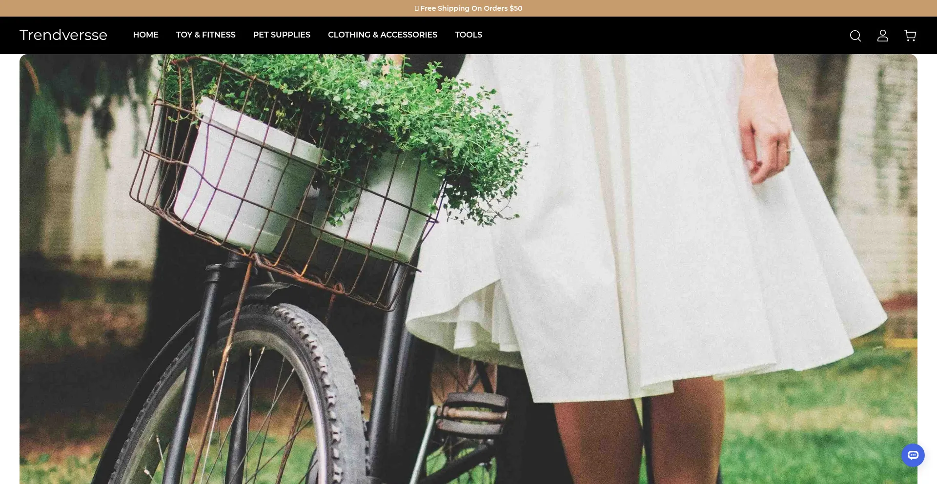 Website screenshot of Trendversse.com