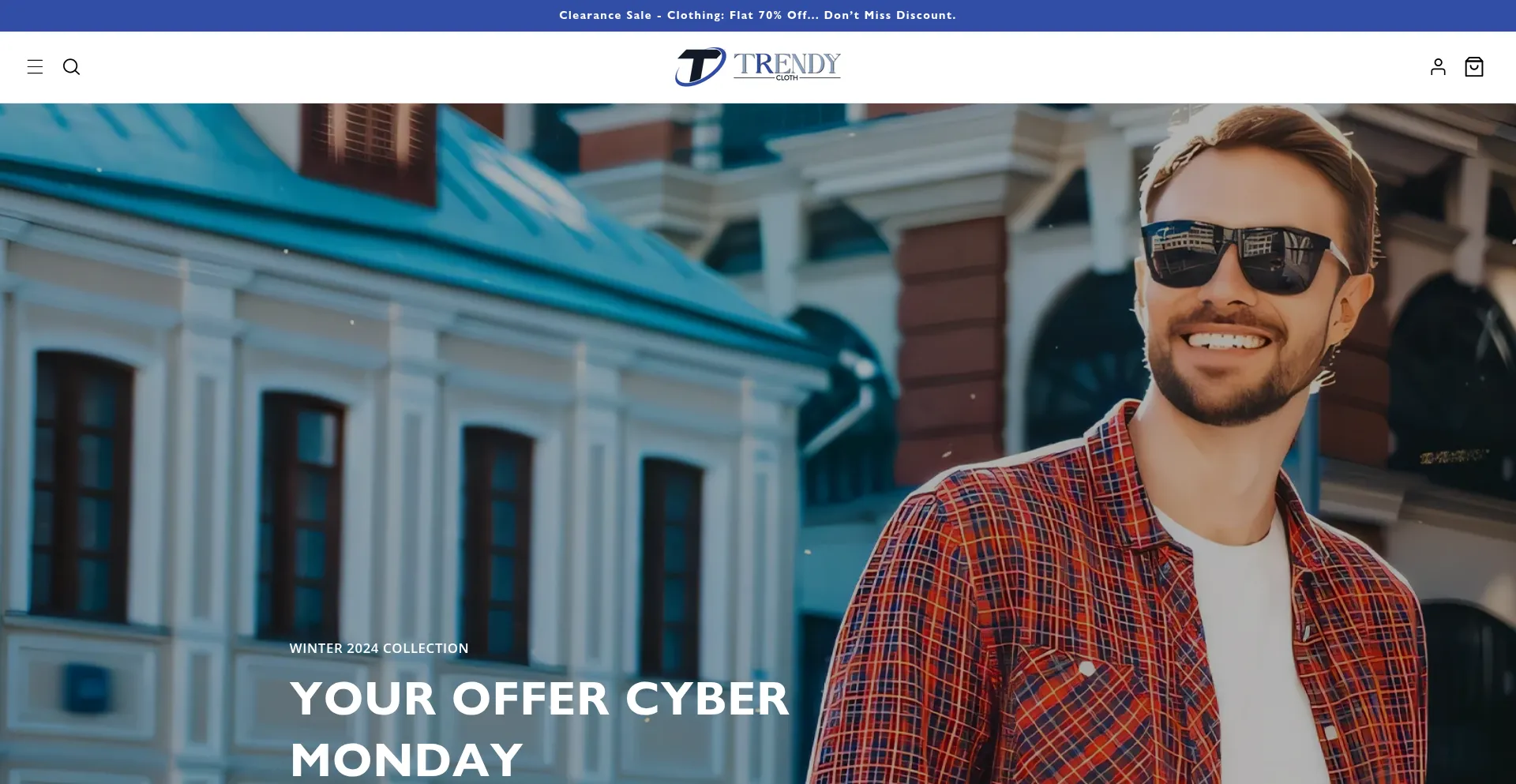 Website screenshot of Trendycloth-co.com