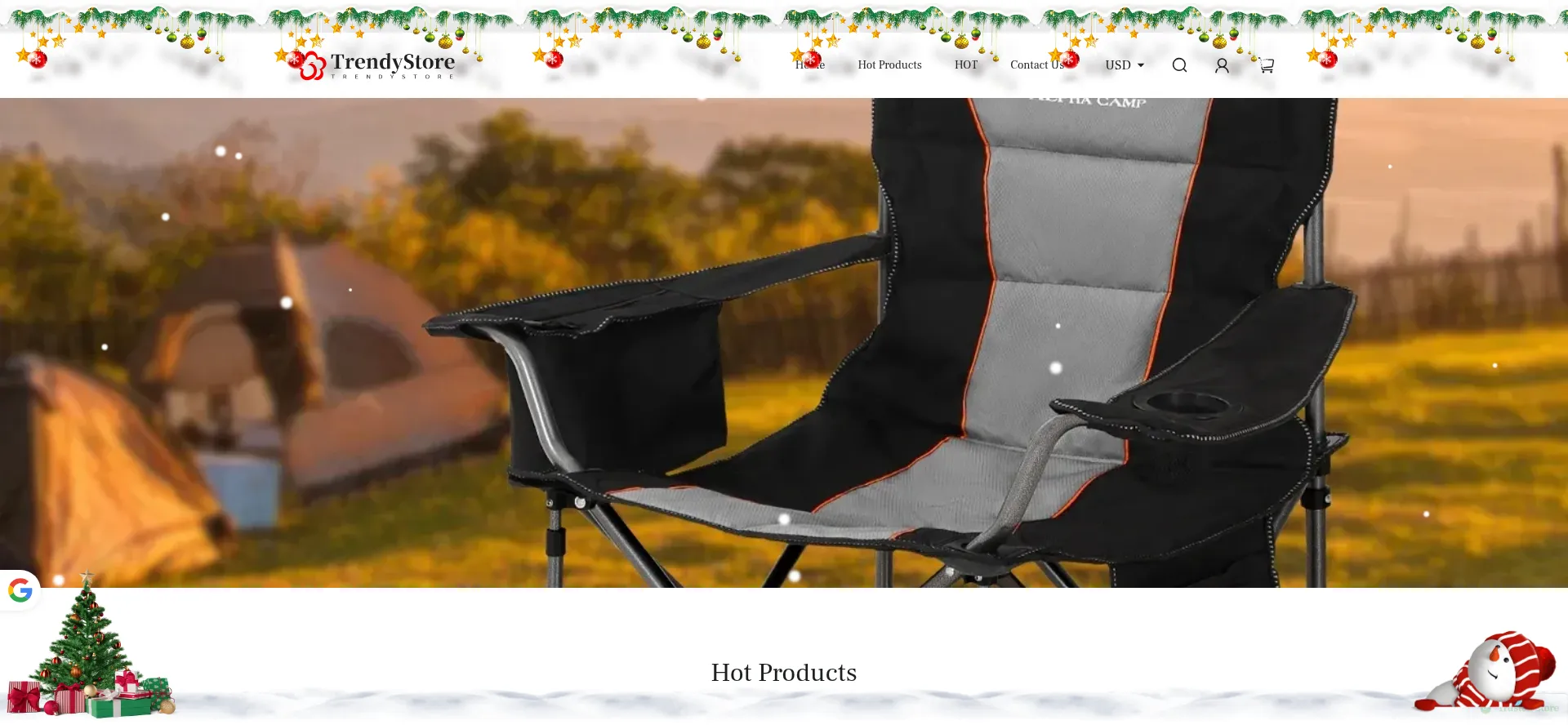 Website screenshot of Trendystores.top