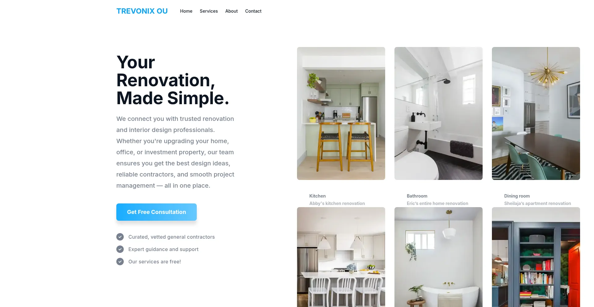 Trevbuild.com Screenshot