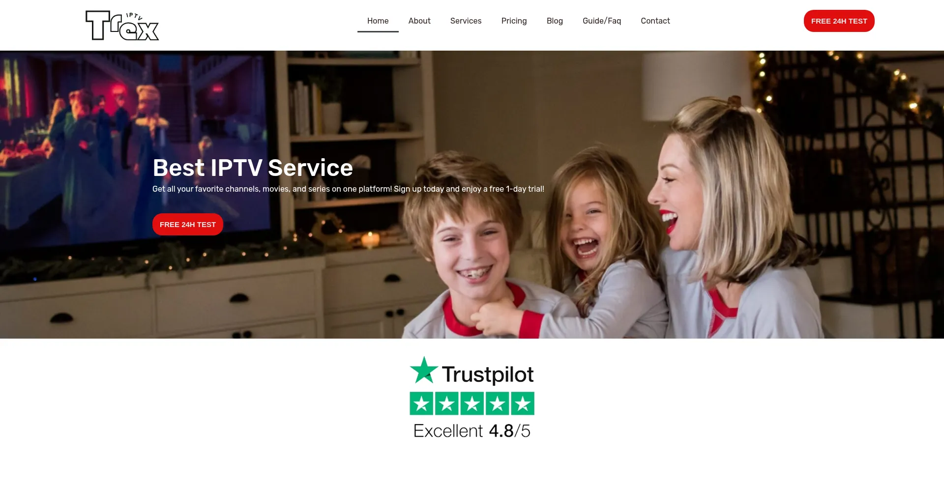 Website screenshot of Trexiptv-hd.com