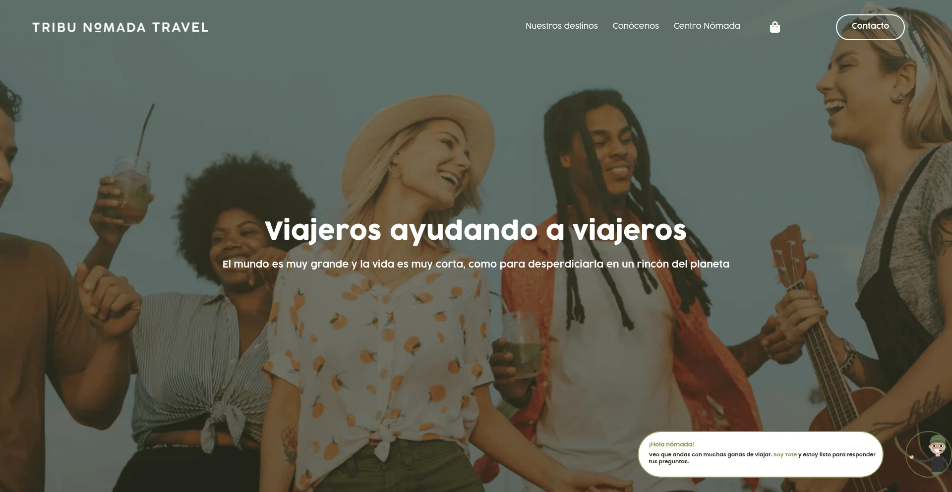 Website screenshot of Tribunomadatravel.com