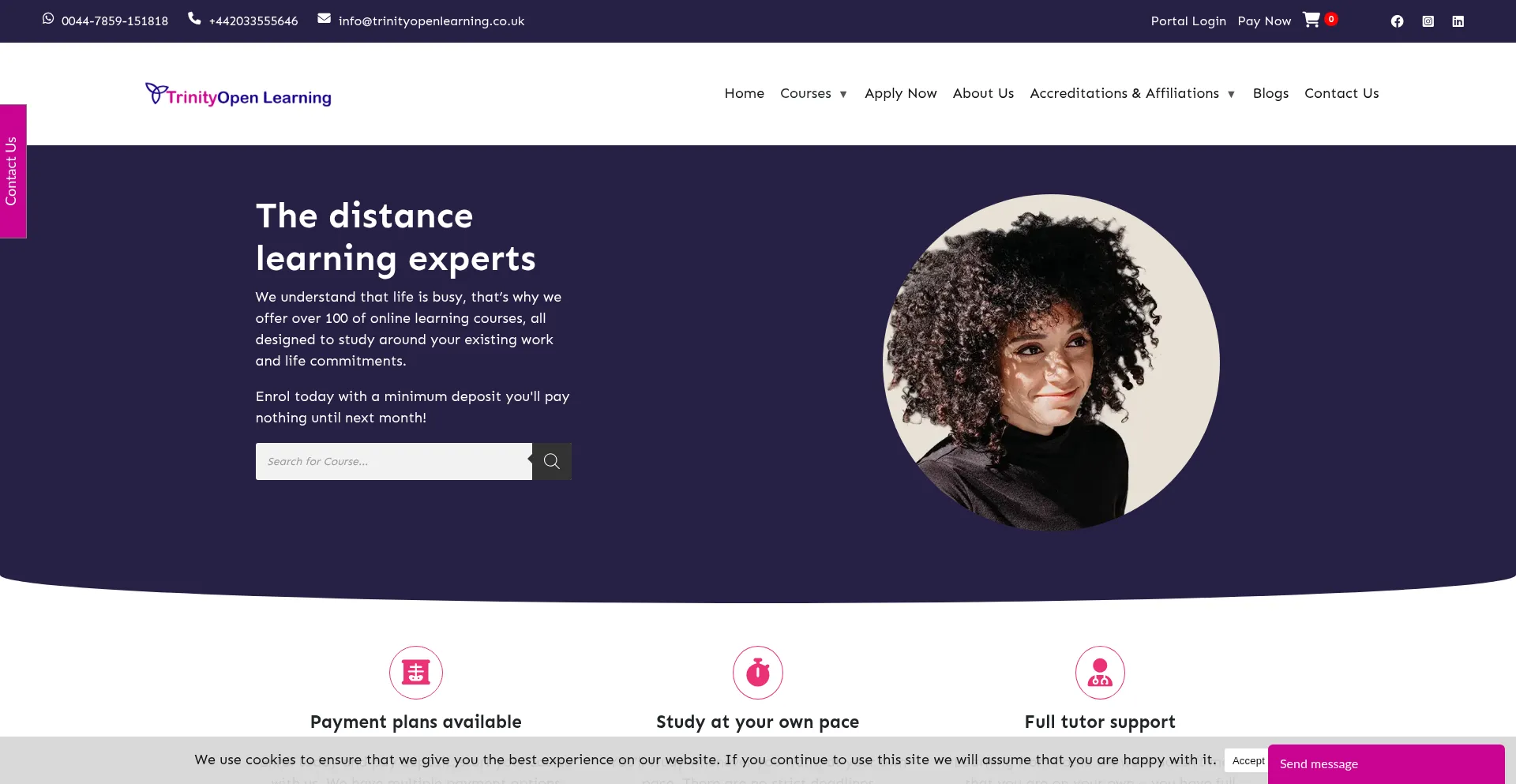 Trinityopenlearning.co.uk Screenshot