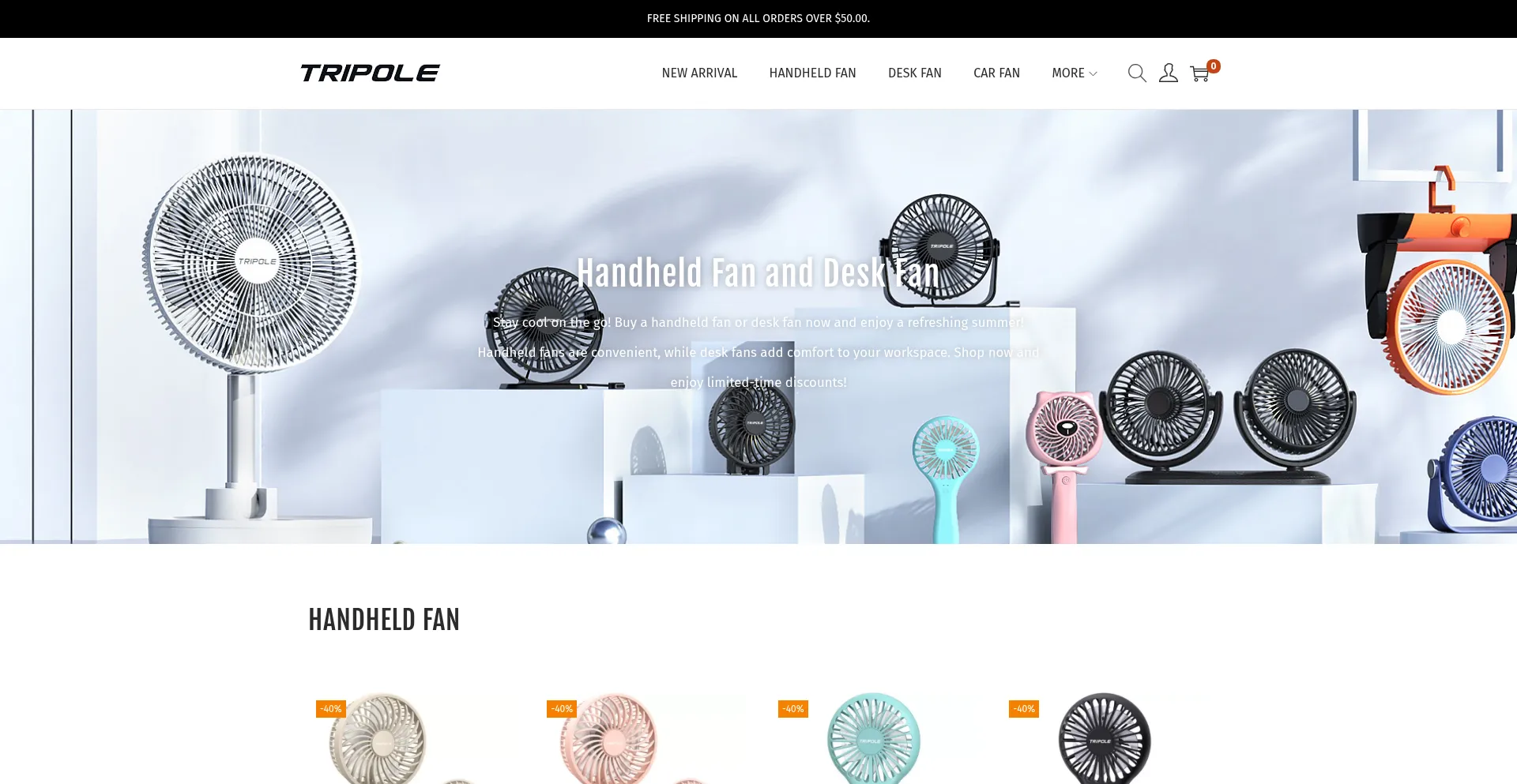 Website screenshot of Tripoleon.com