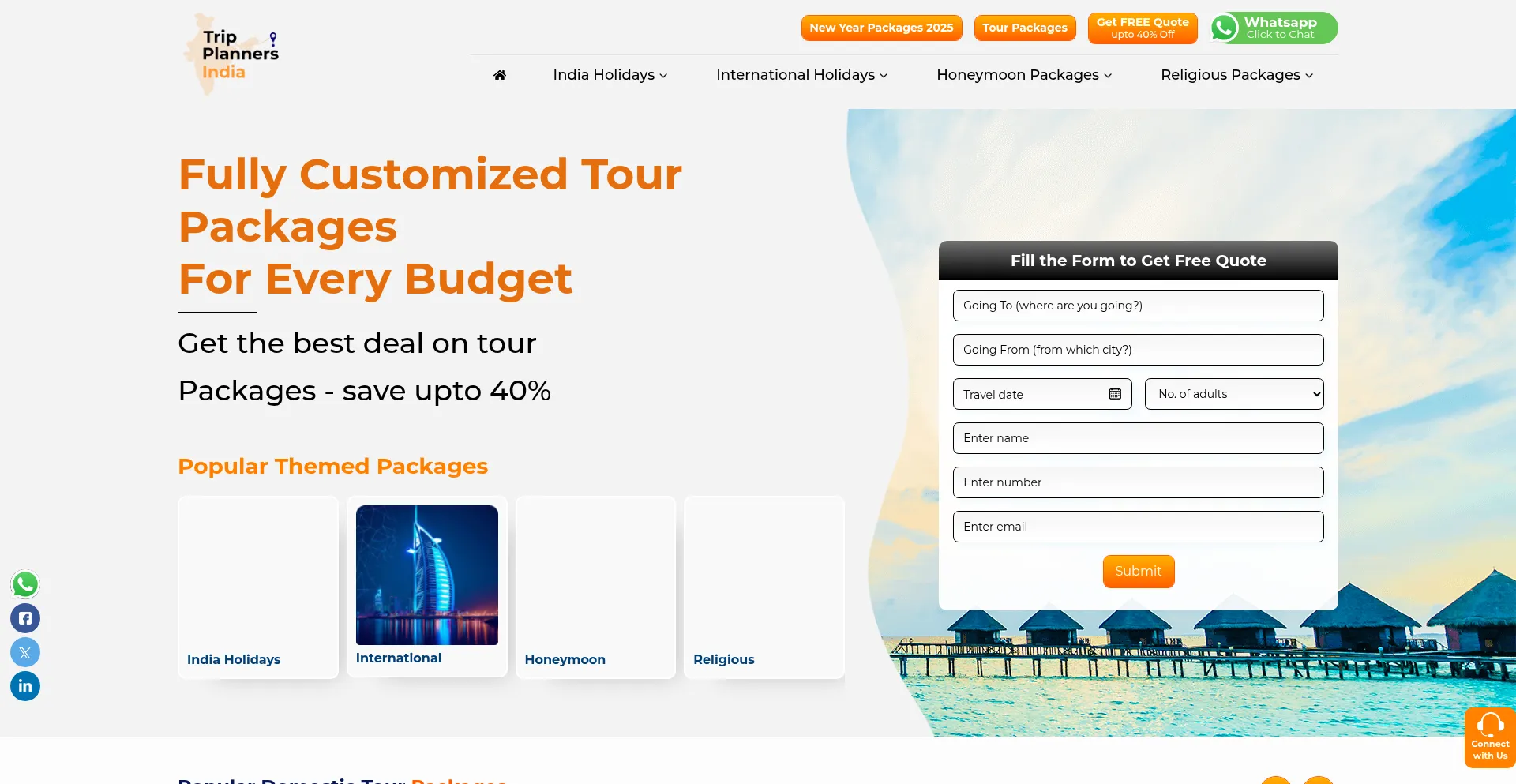 Tripplannersindia.com Screenshot