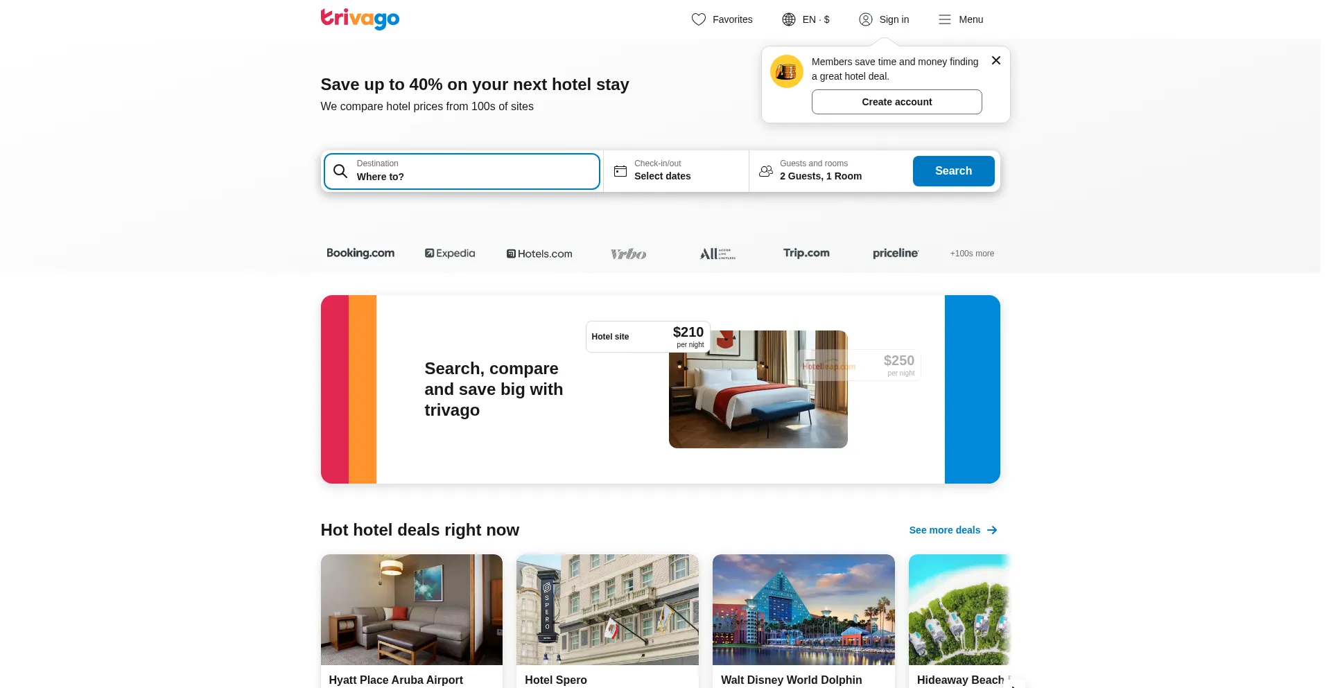 Trivago.com Screenshot
