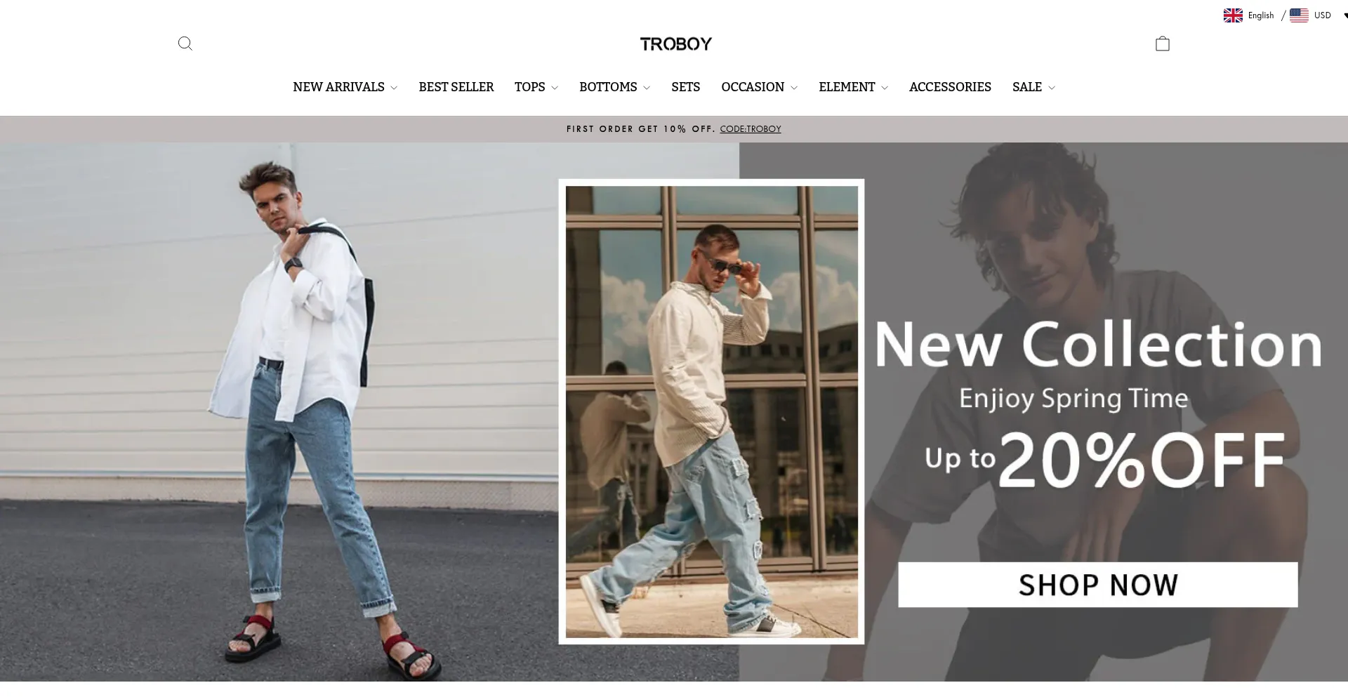 Website screenshot of Troboy.com
