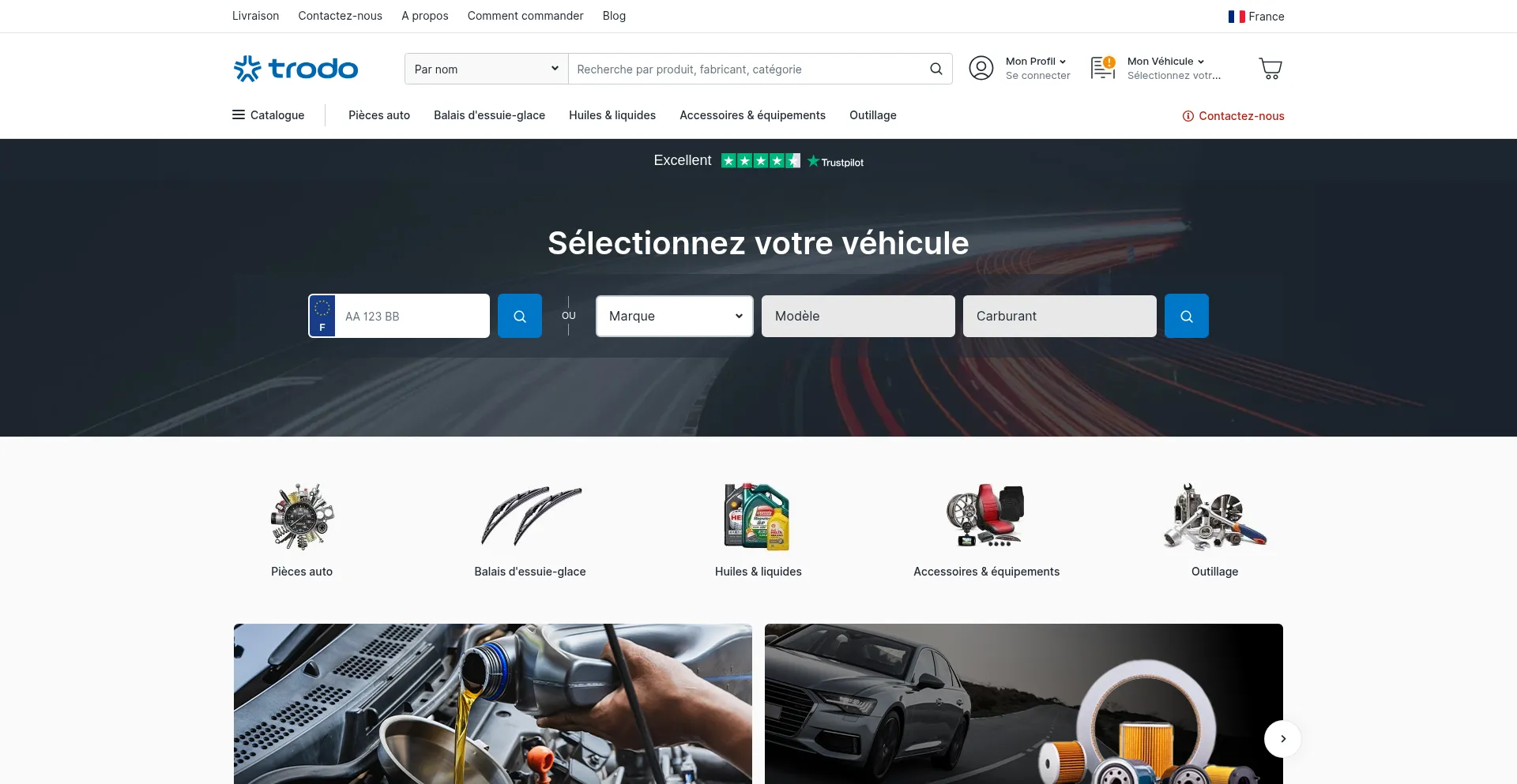 Website screenshot of Trodo.fr