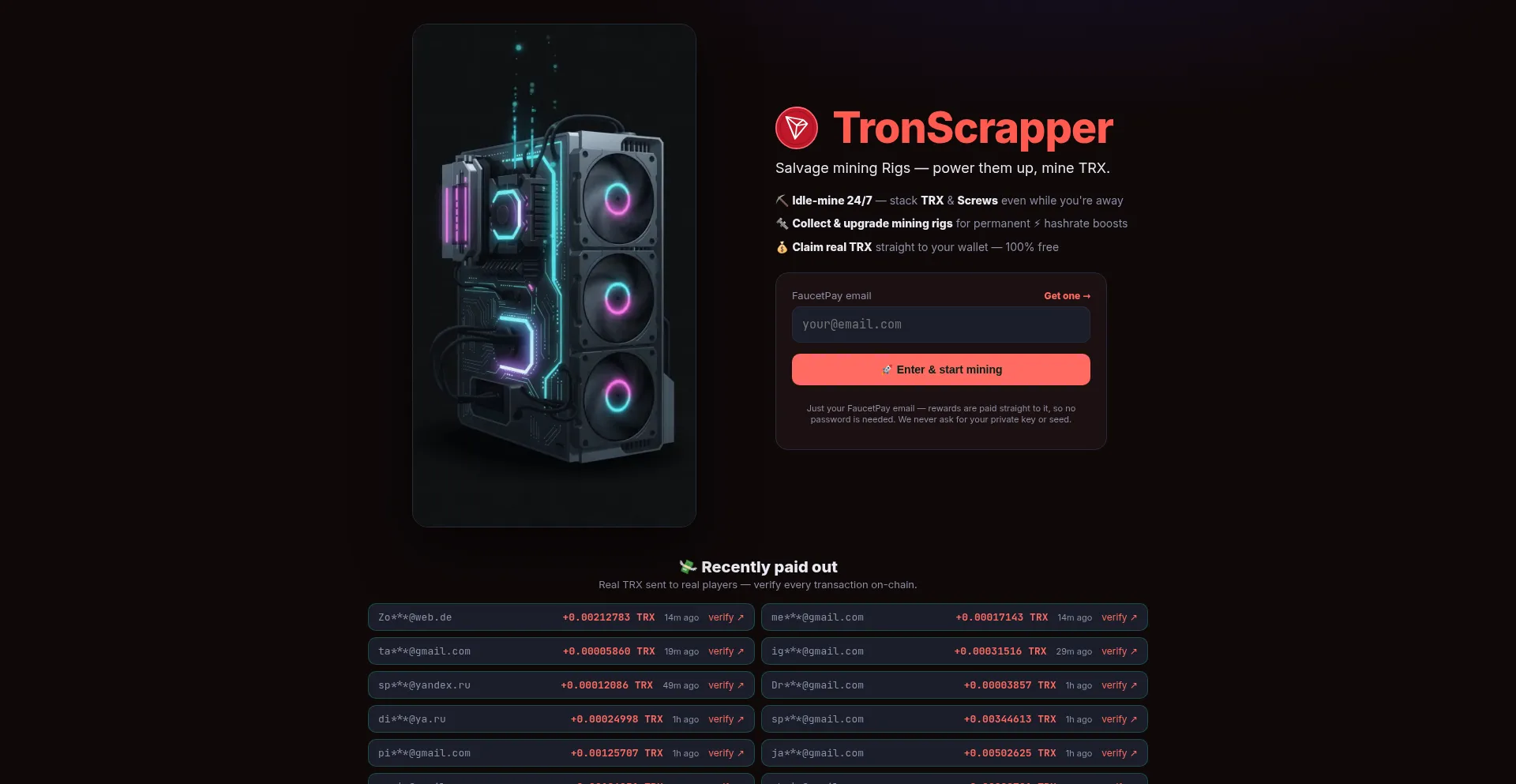 Tronscrapper.com