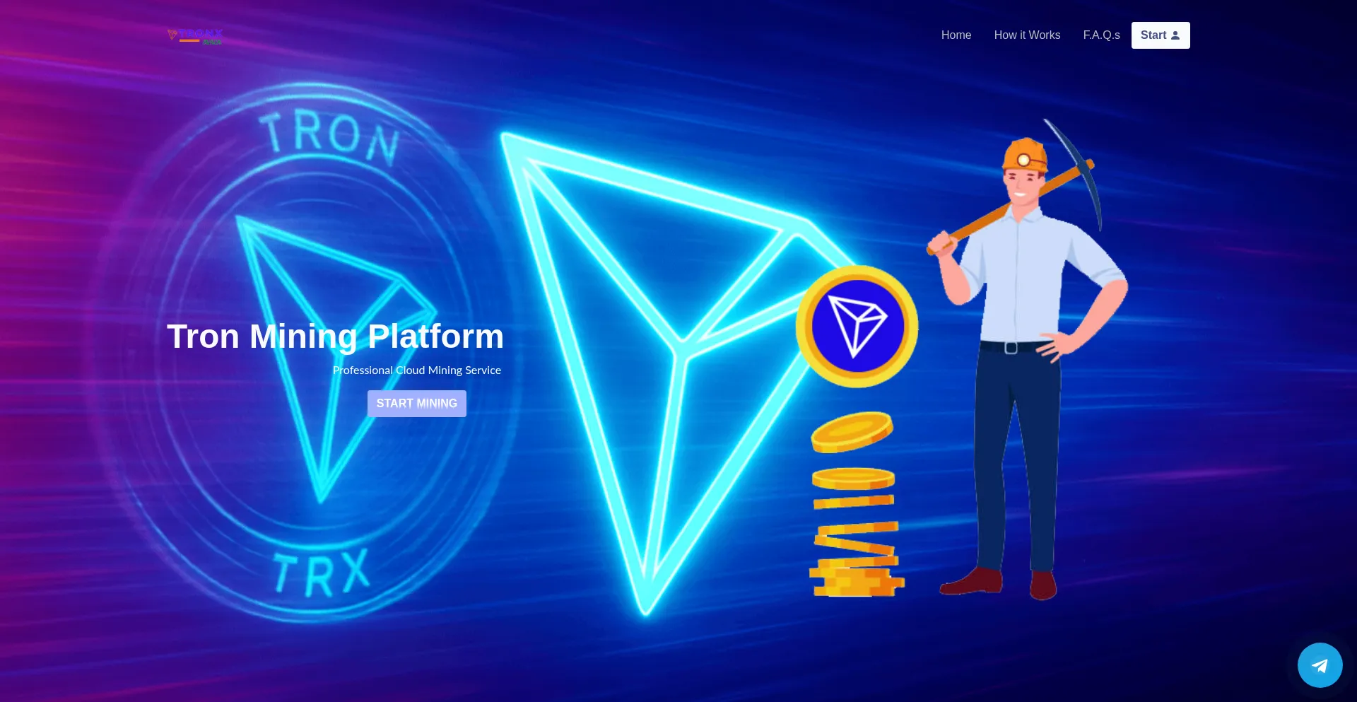 Tronxminer.com Screenshot
