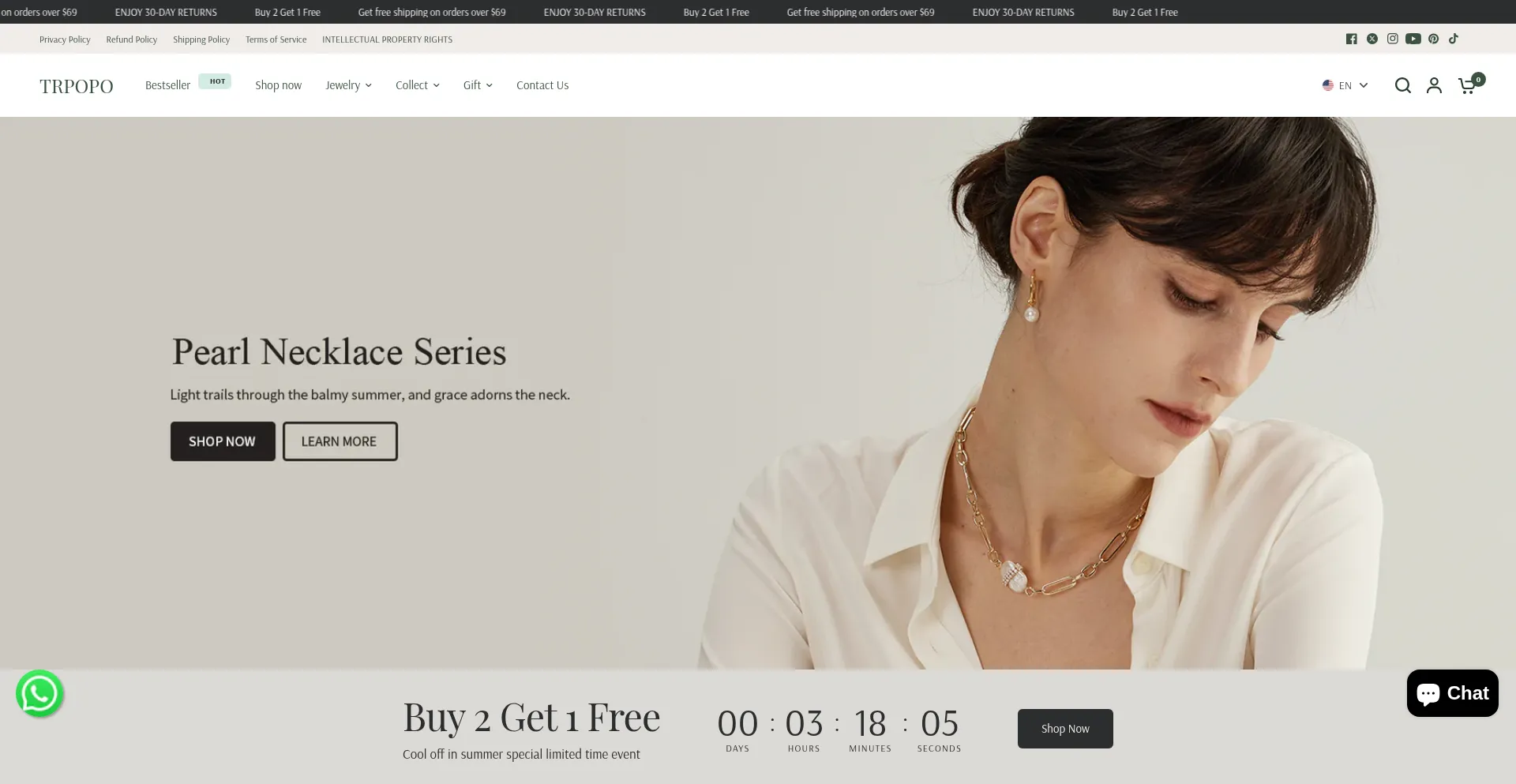 Website screenshot of Trpopo.com