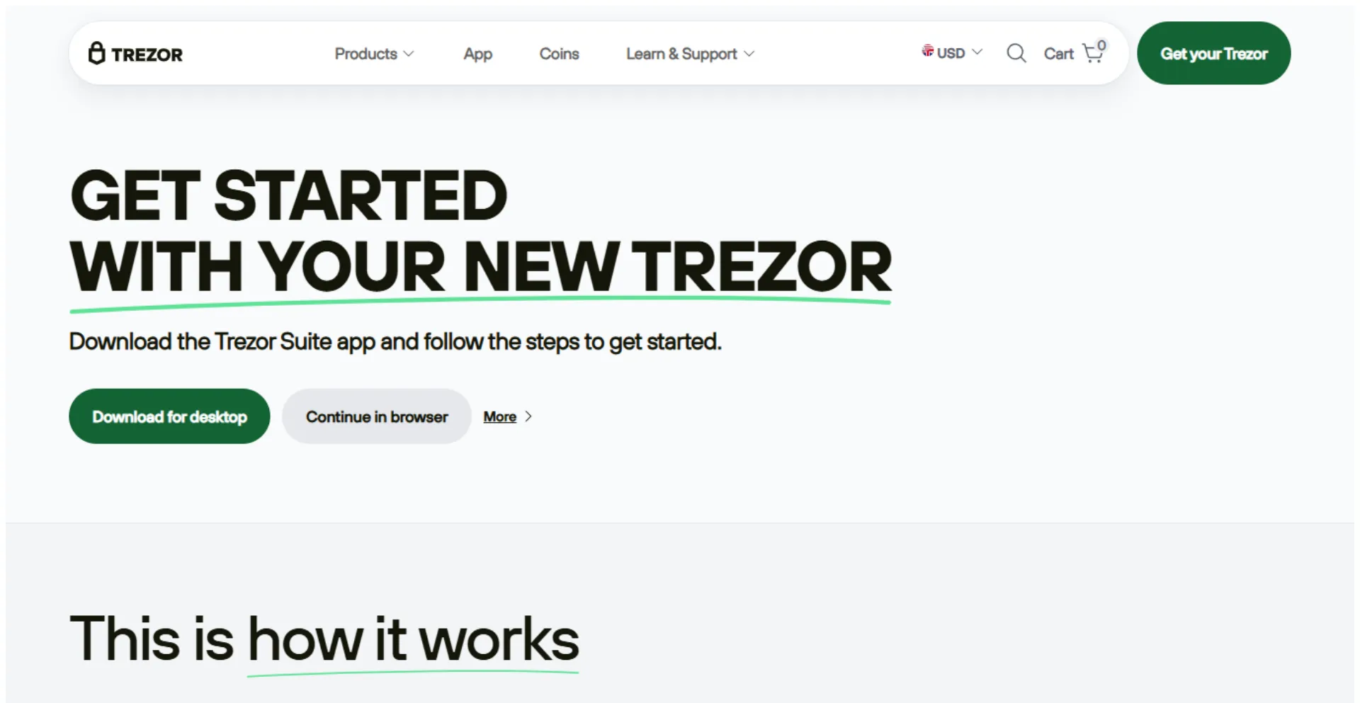 Trrezorwalletlogin.pages.dev Screenshot