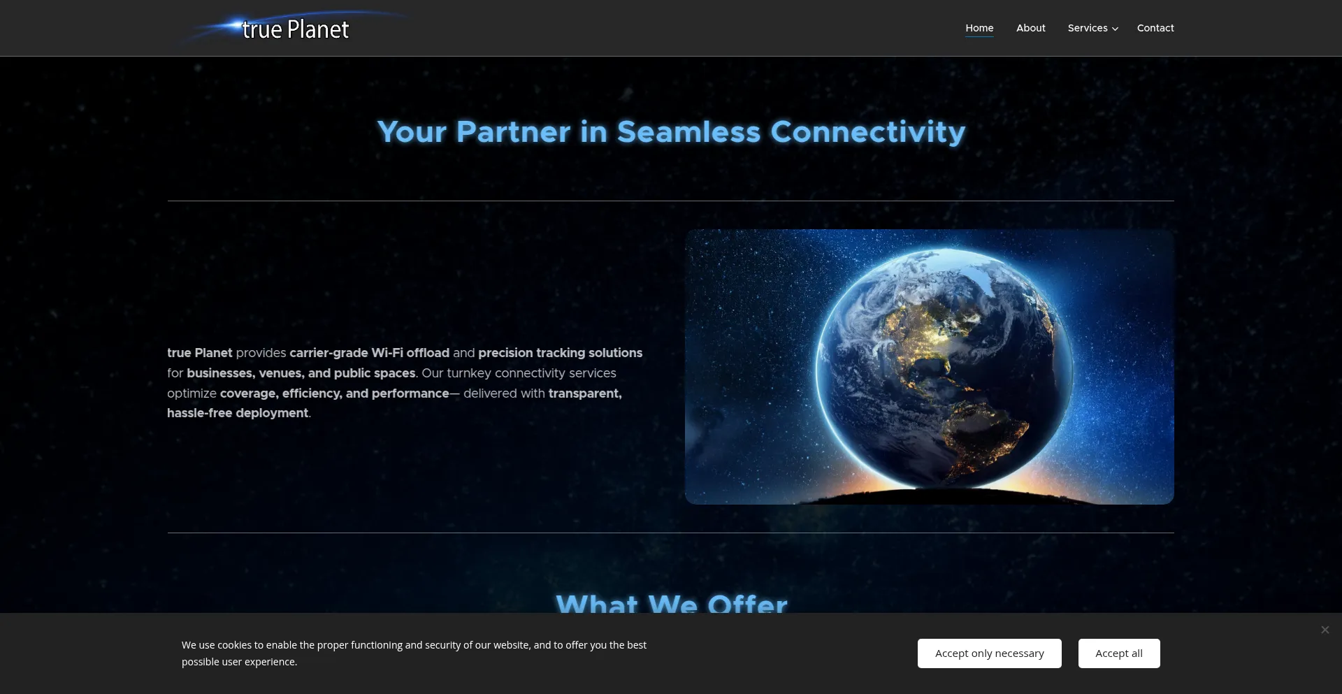 Website screenshot of True-planet.com