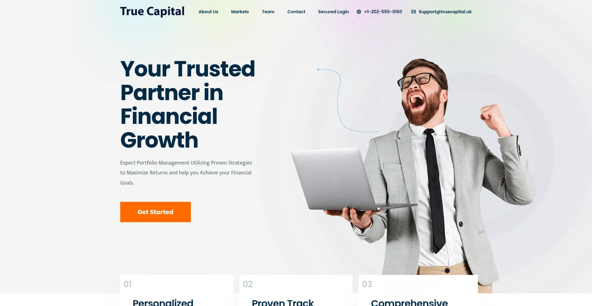 Website screenshot of Truecapital.uk
