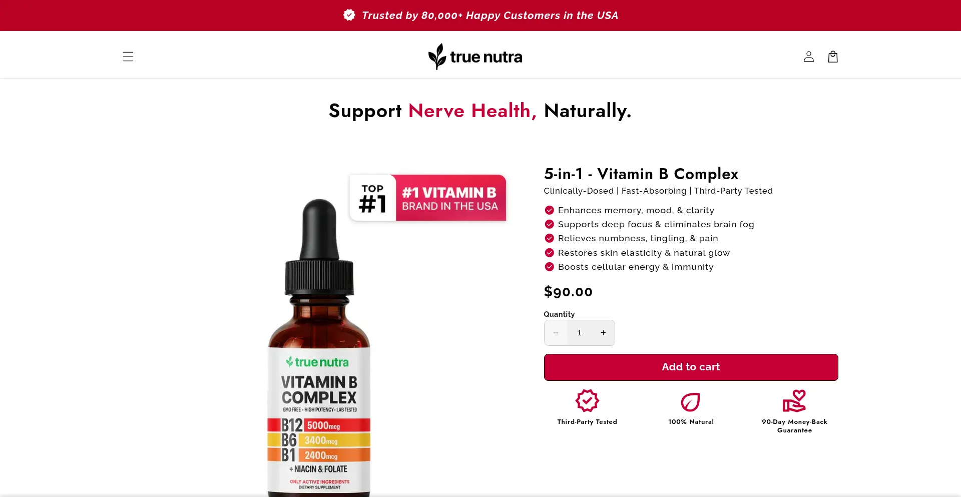 Truenutrashop.com Screenshot