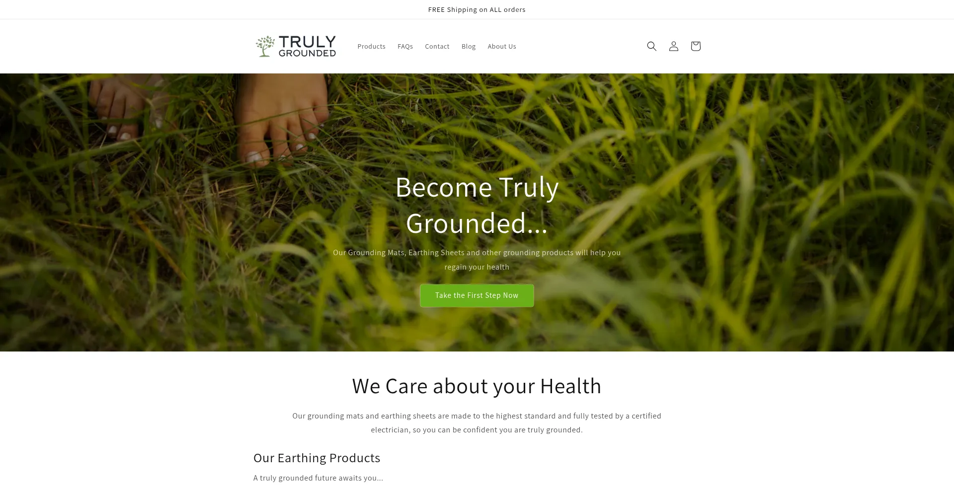 Website screenshot of Trulygrounded.co.uk