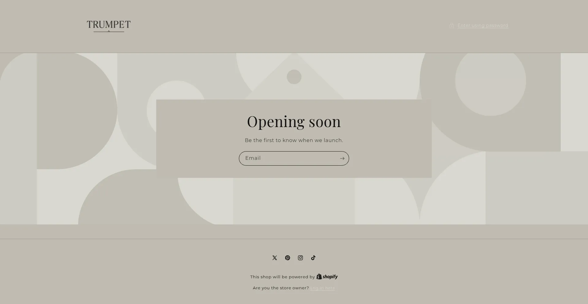 Website screenshot of Trumpetapparel.com