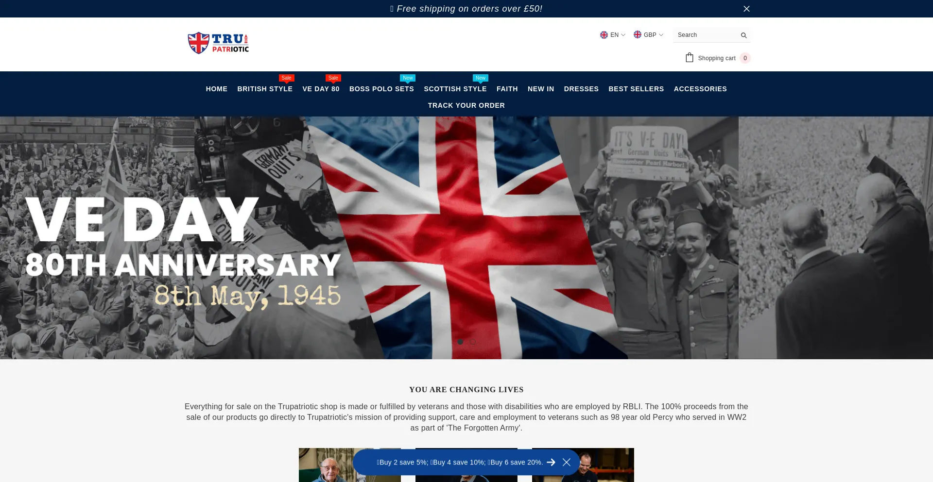 Website screenshot of Trupatriotic.com