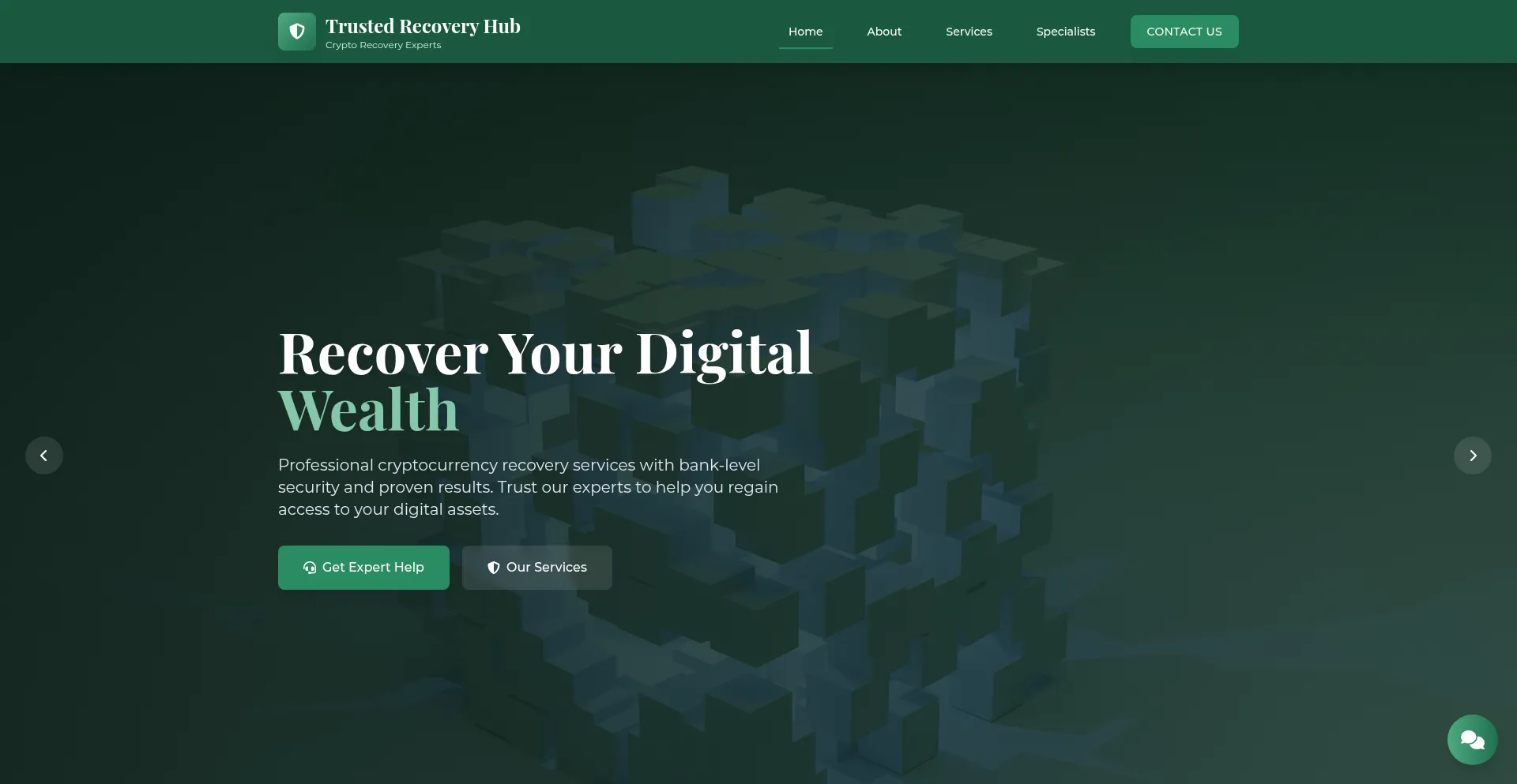 Trustedrecoveryhub.com Screenshot