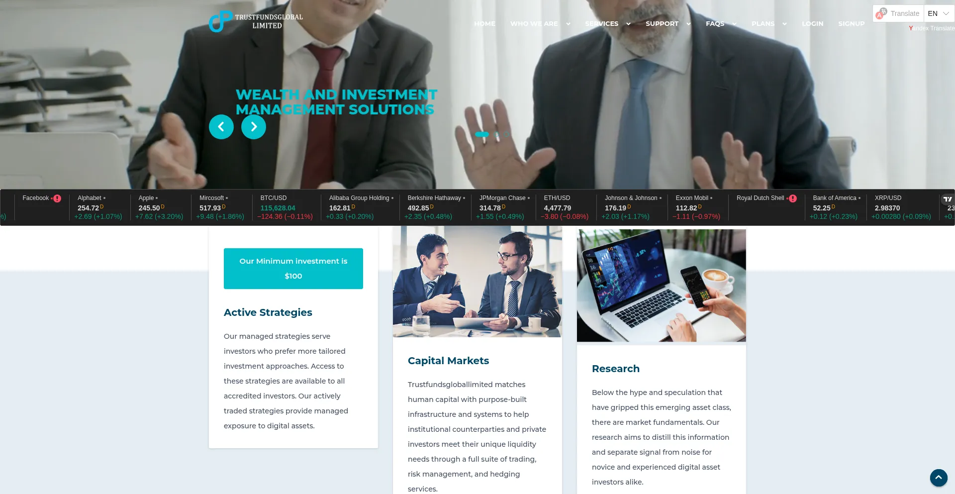 Trustfundsgloballimited.com Screenshot