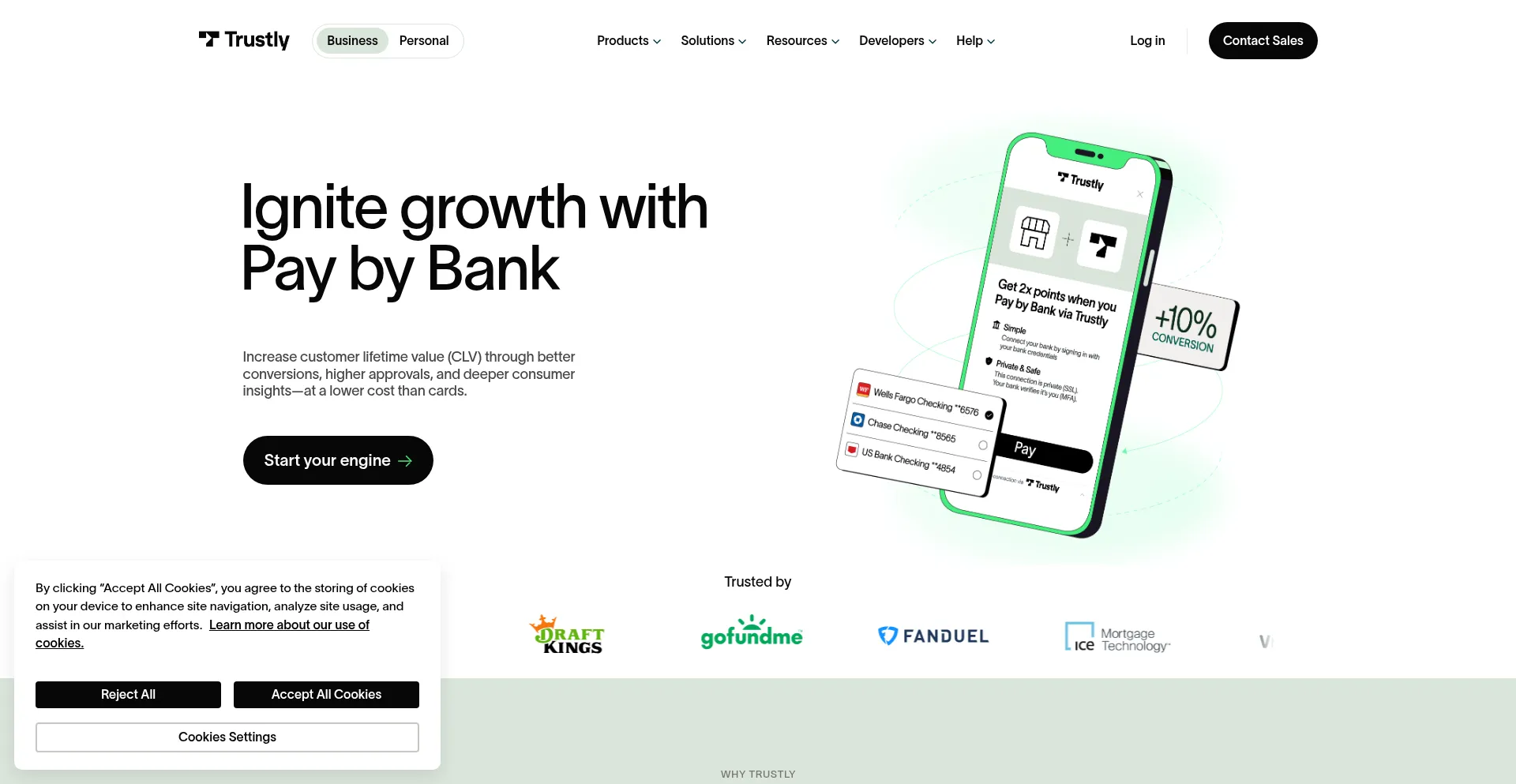Trustly.com Screenshot