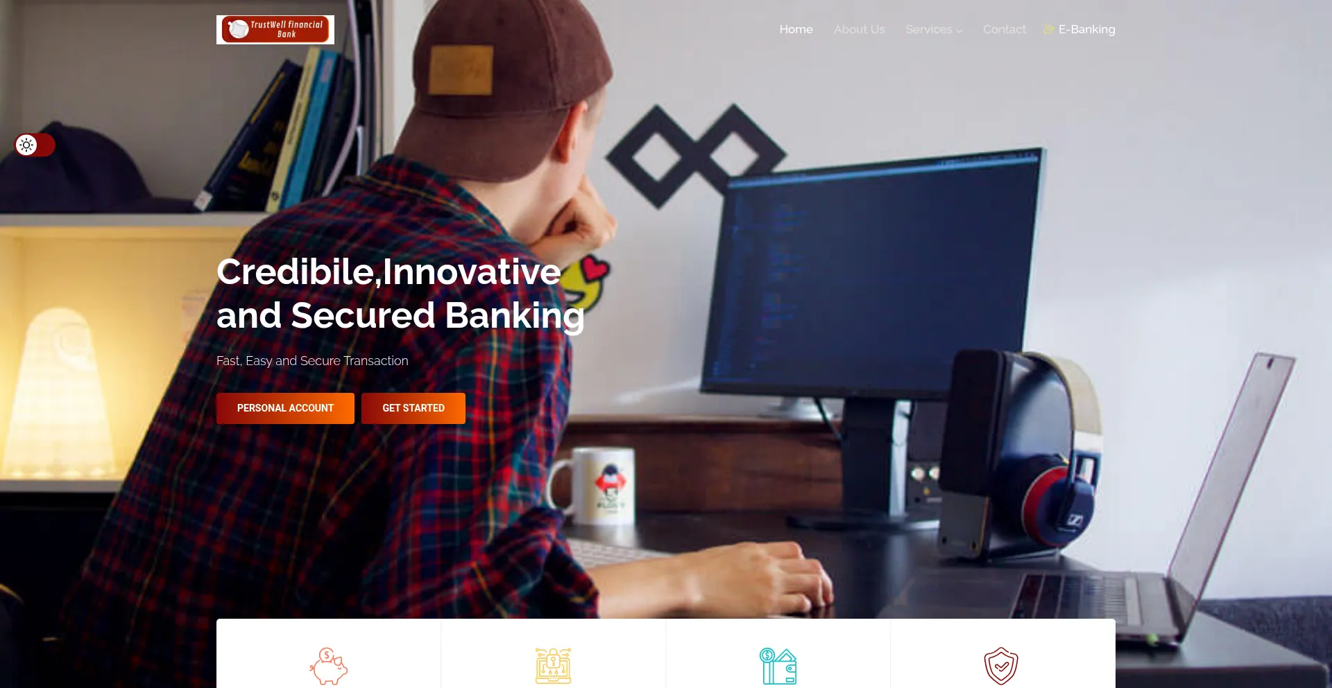 Website screenshot of Trustwellfinancialbank.org