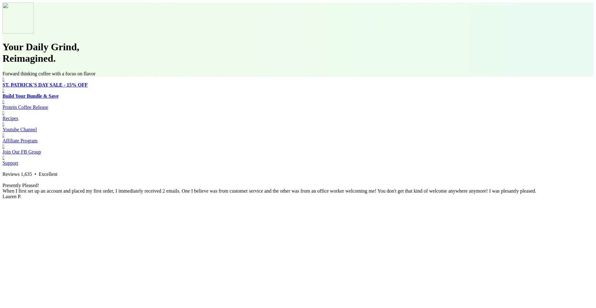 Website screenshot of Try.javvycoffee.com