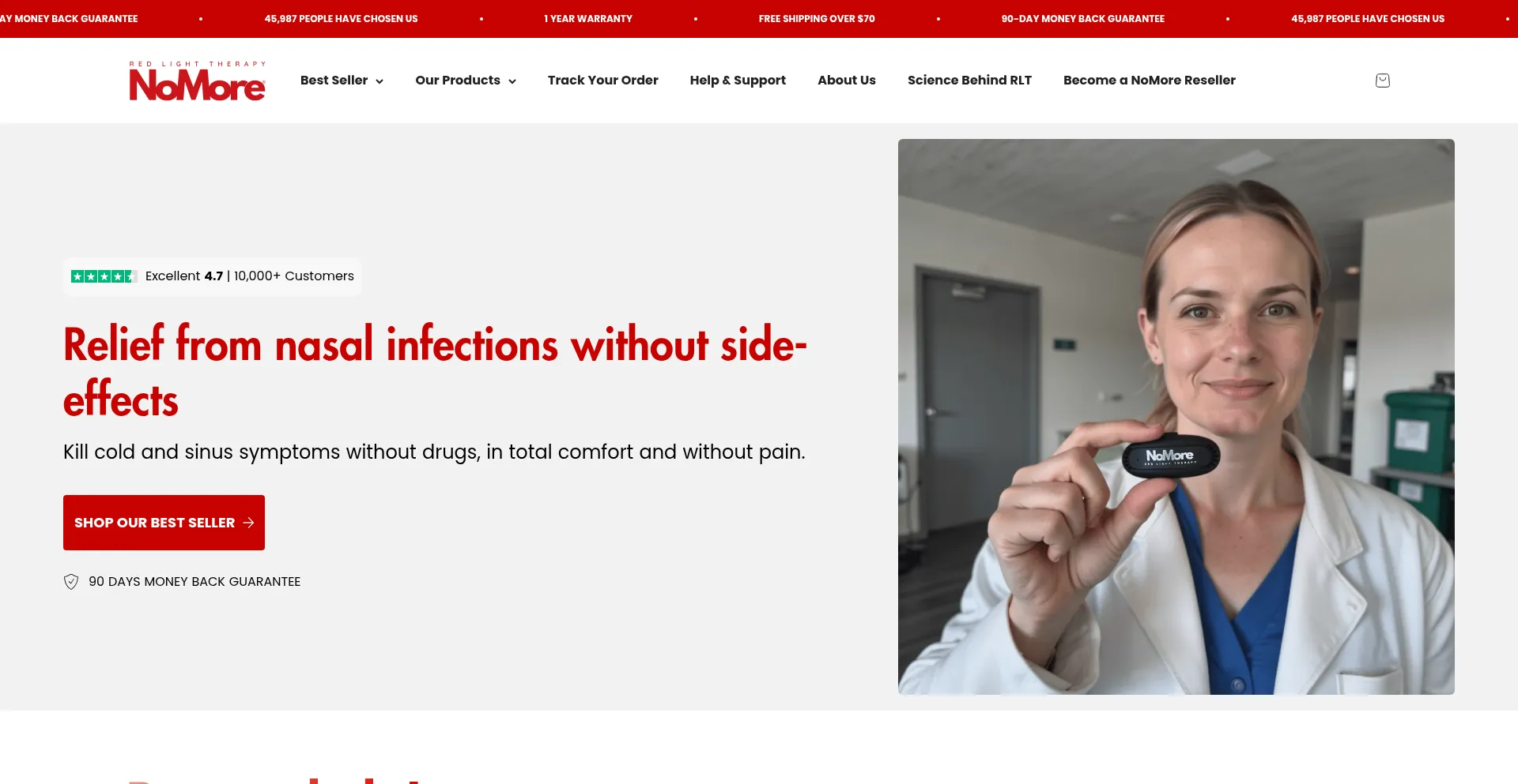 Website screenshot of Try-nomore.com