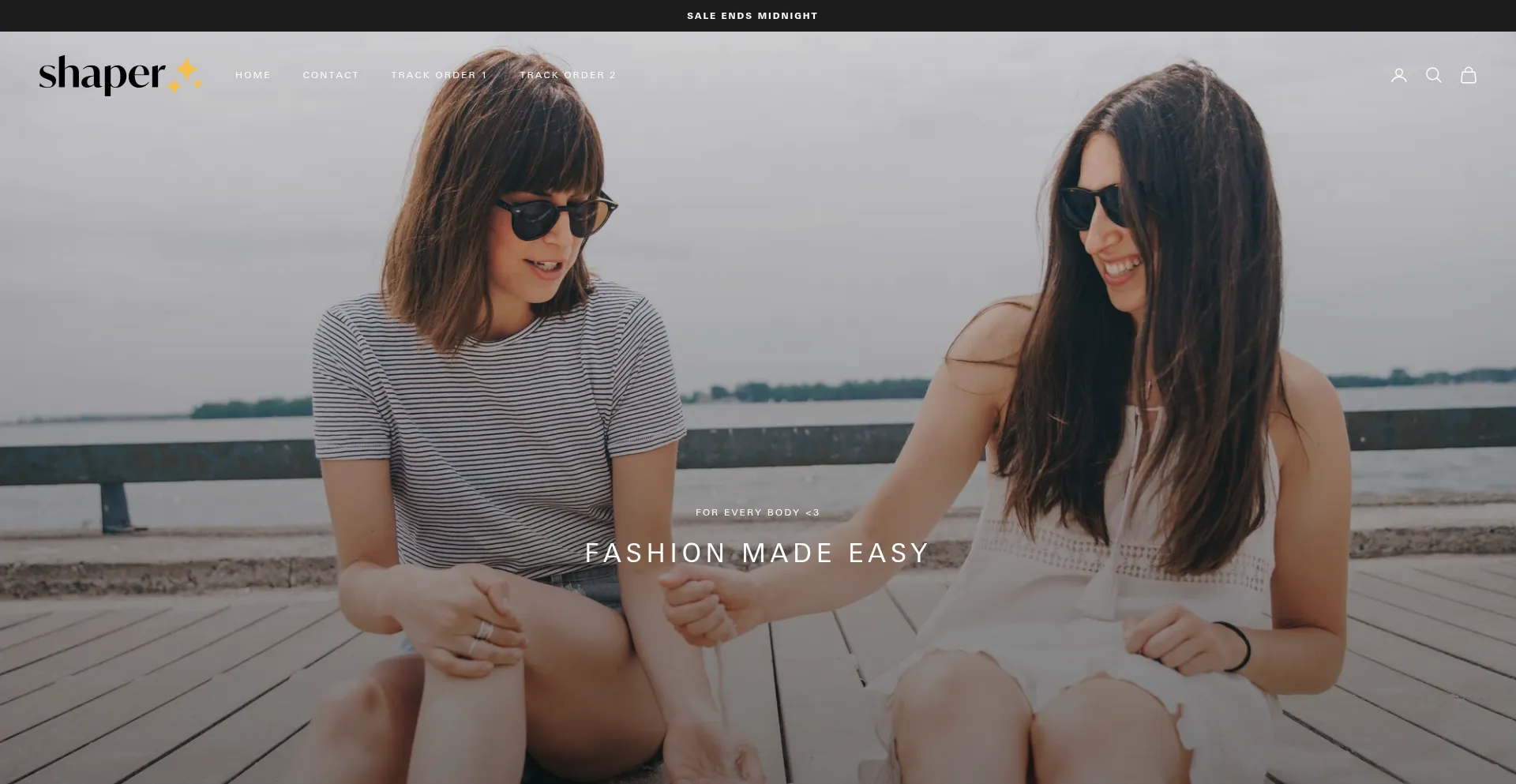 Website screenshot of Try-shaper.com