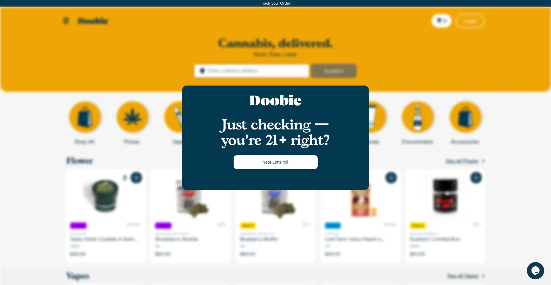 Website screenshot of Trydoobie.com