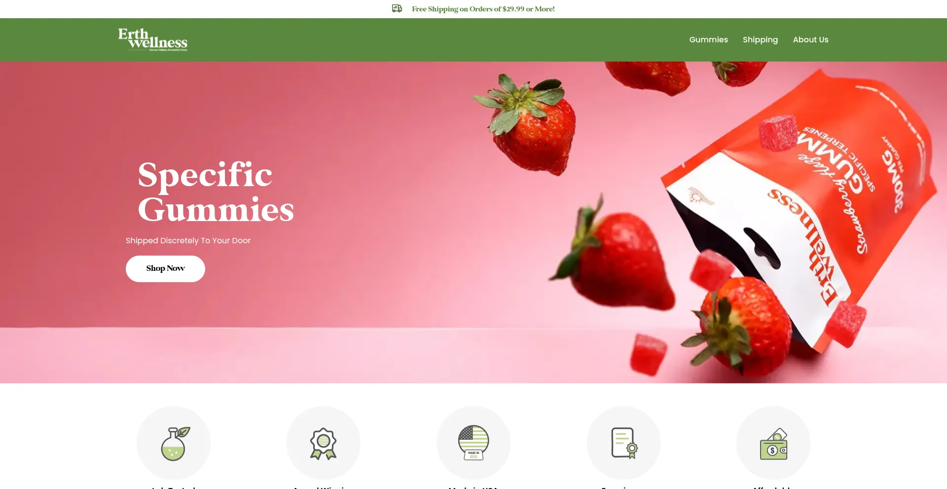 Website screenshot of Tryerth.com
