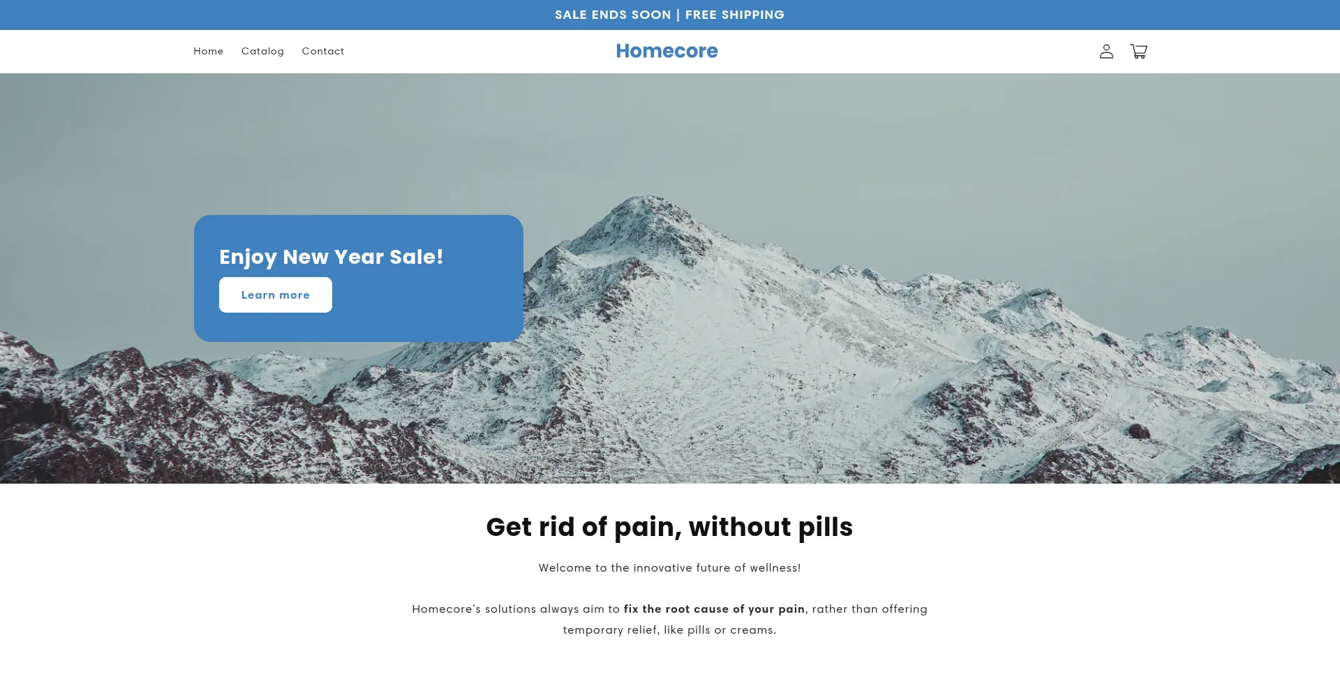 Website screenshot of Tryhomecore.com