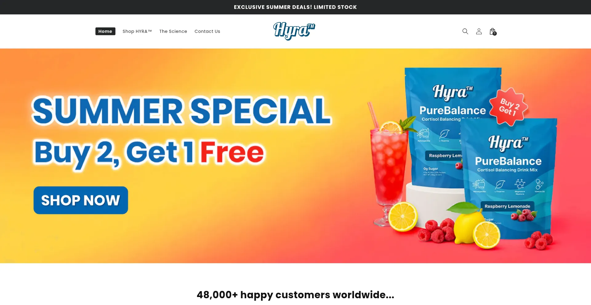 Tryhyra.com Screenshot