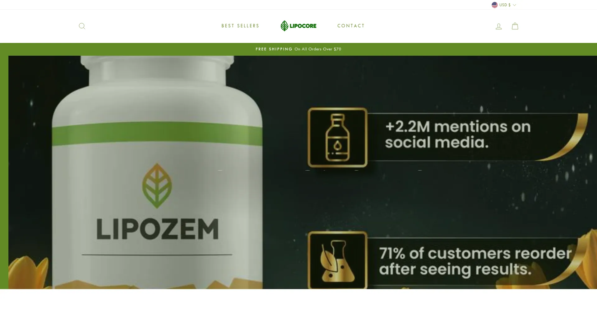 Website screenshot of Trylipocore.com