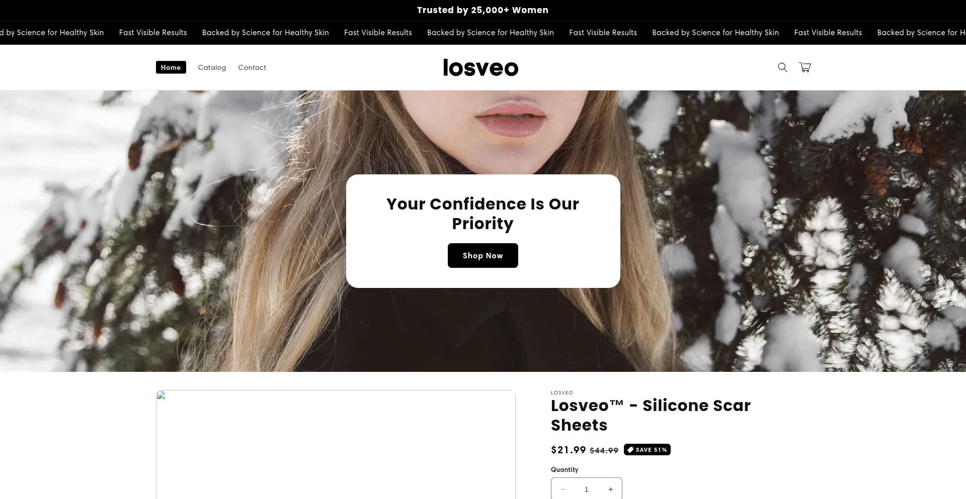 Website screenshot of Trylosveo.com