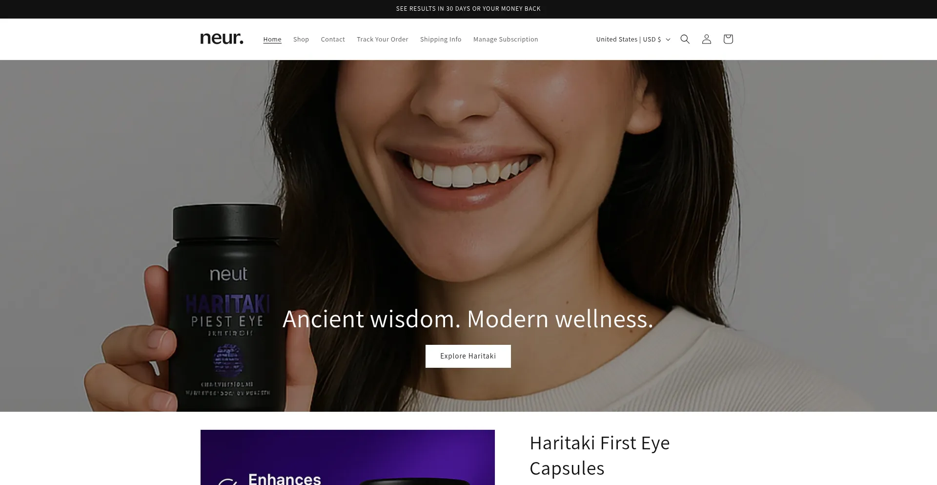 Website screenshot of Tryneur.com