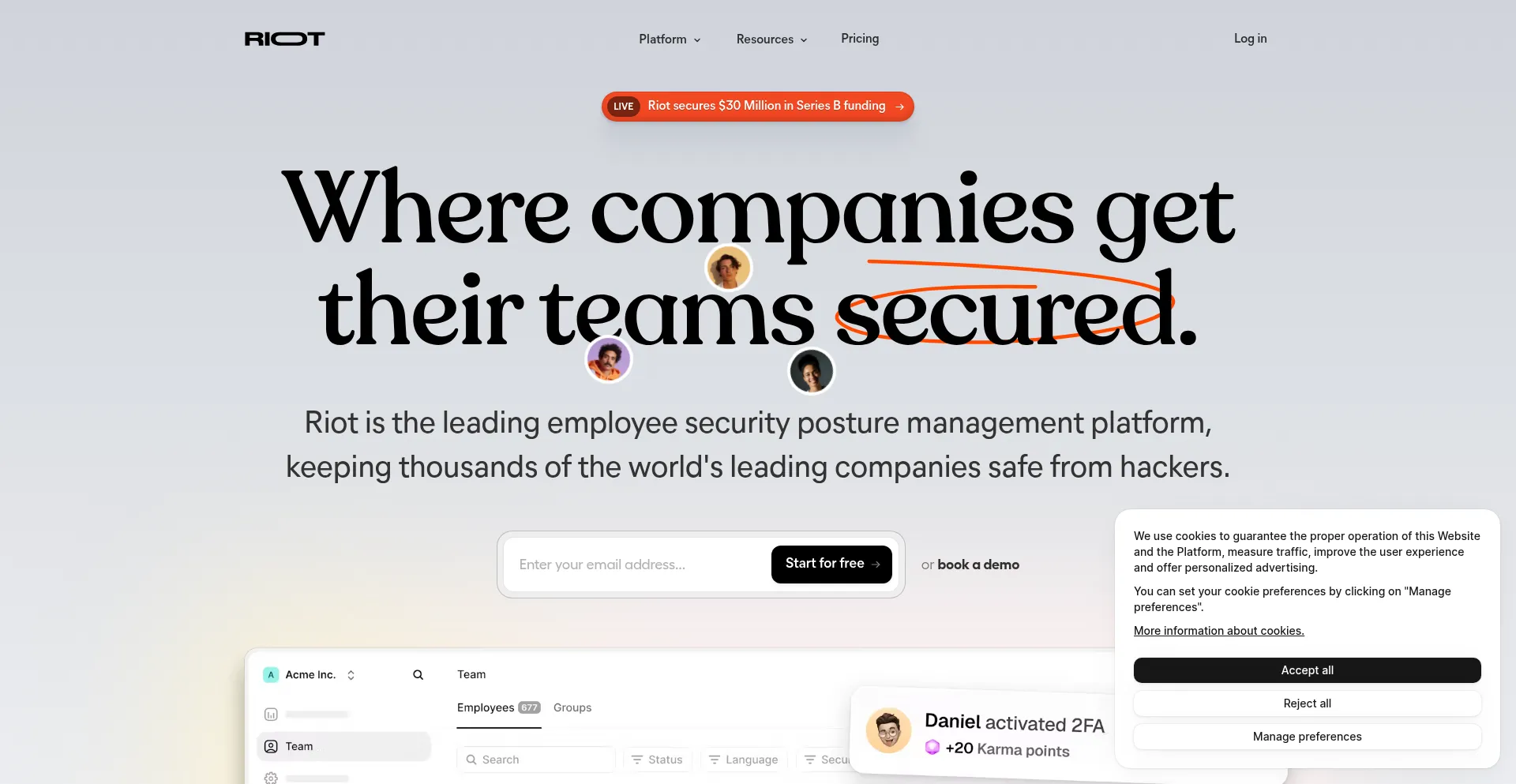 Tryriot.com Screenshot