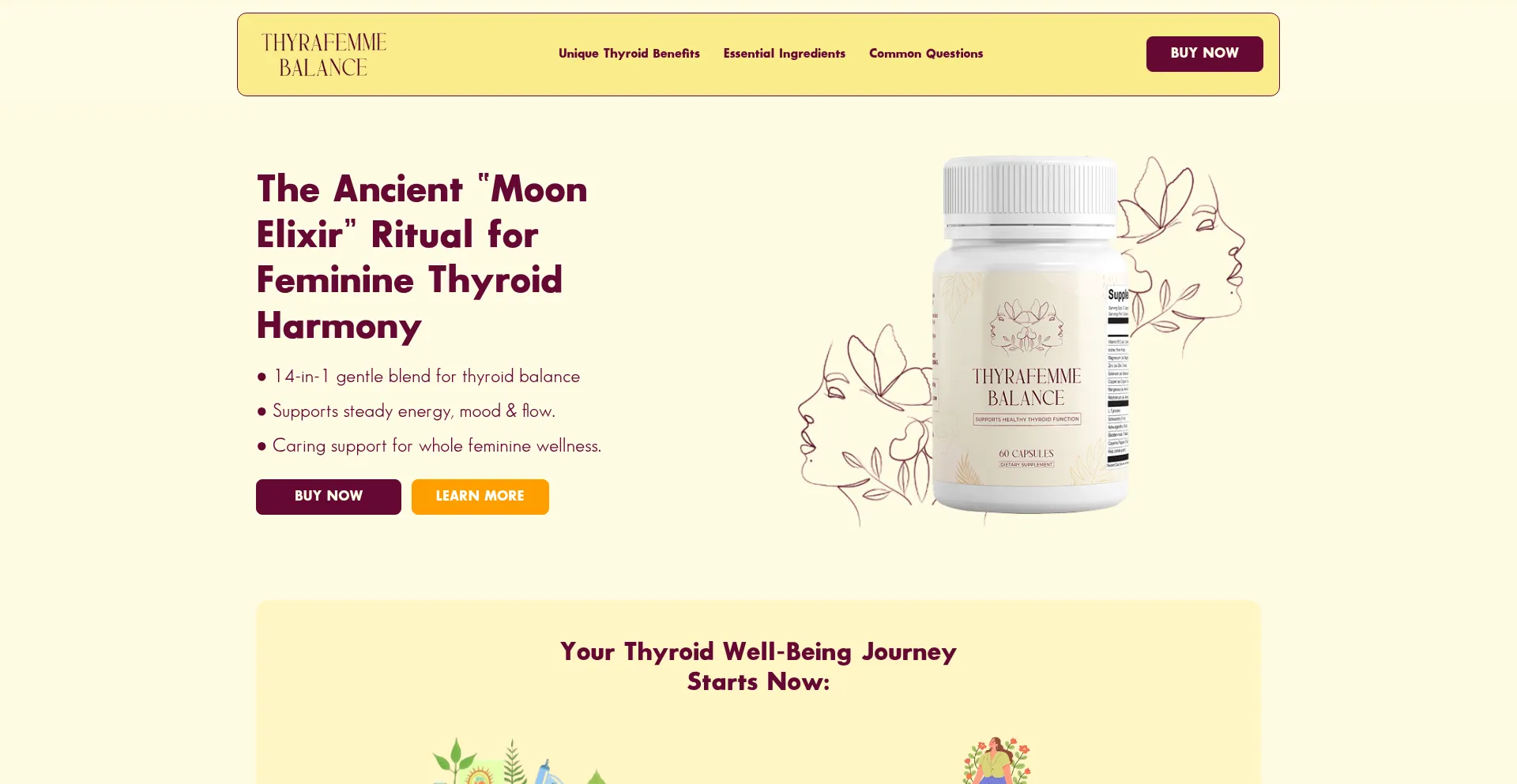 Website screenshot of Trythyrafemme.com