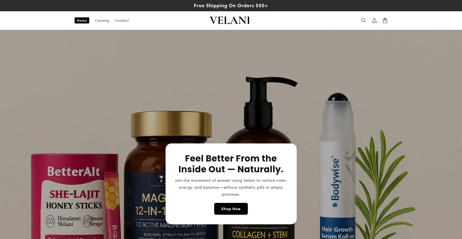 Website screenshot of Tryvelani.com