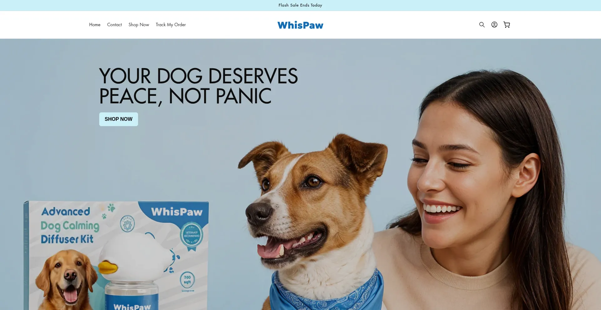 Website screenshot of Trywhispaw.com