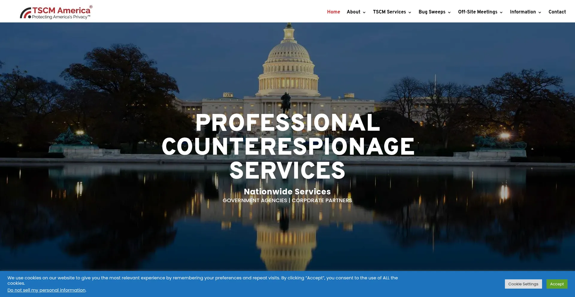 Website screenshot of Tscmamerica.com
