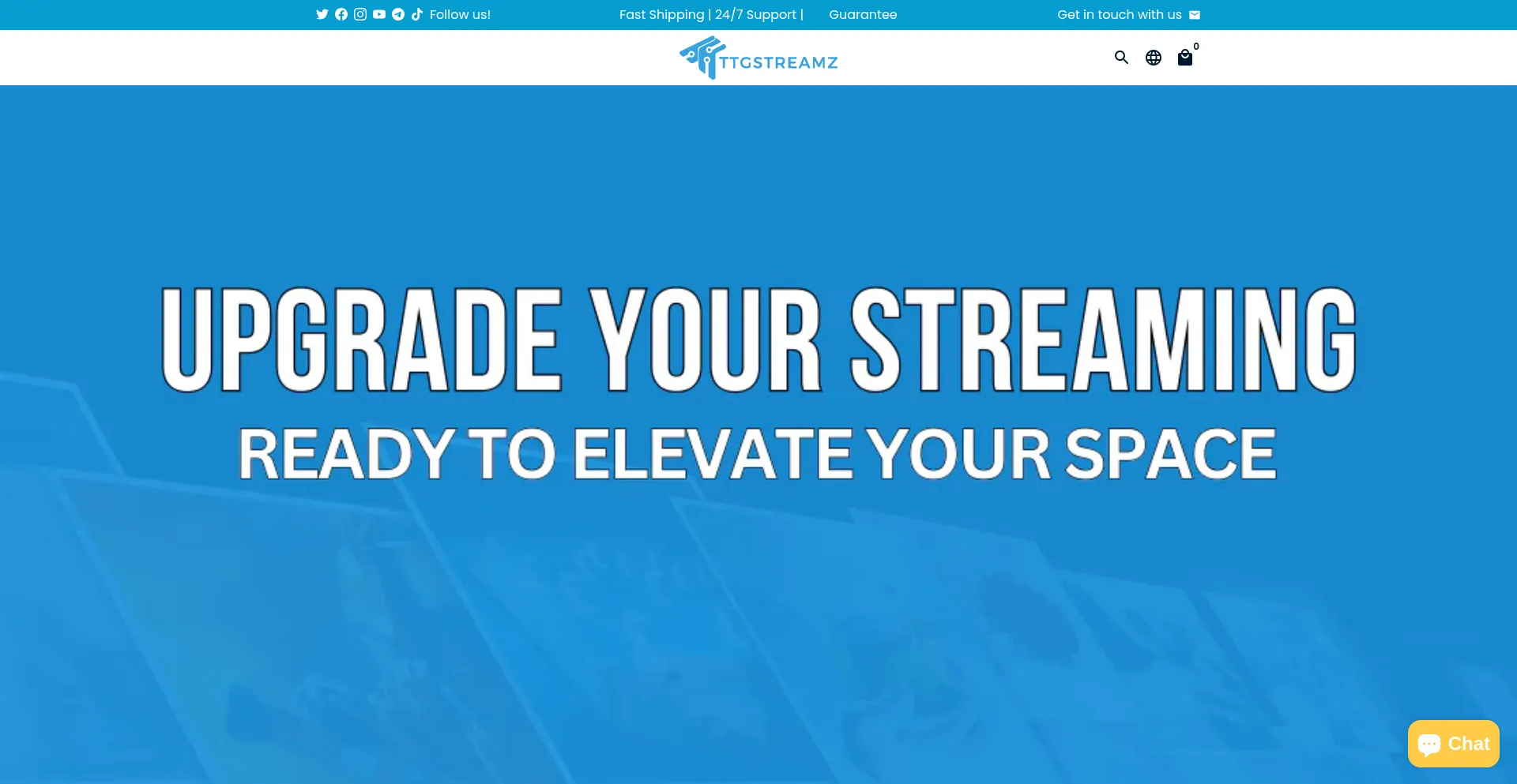 Website screenshot of Ttgstreamz.com