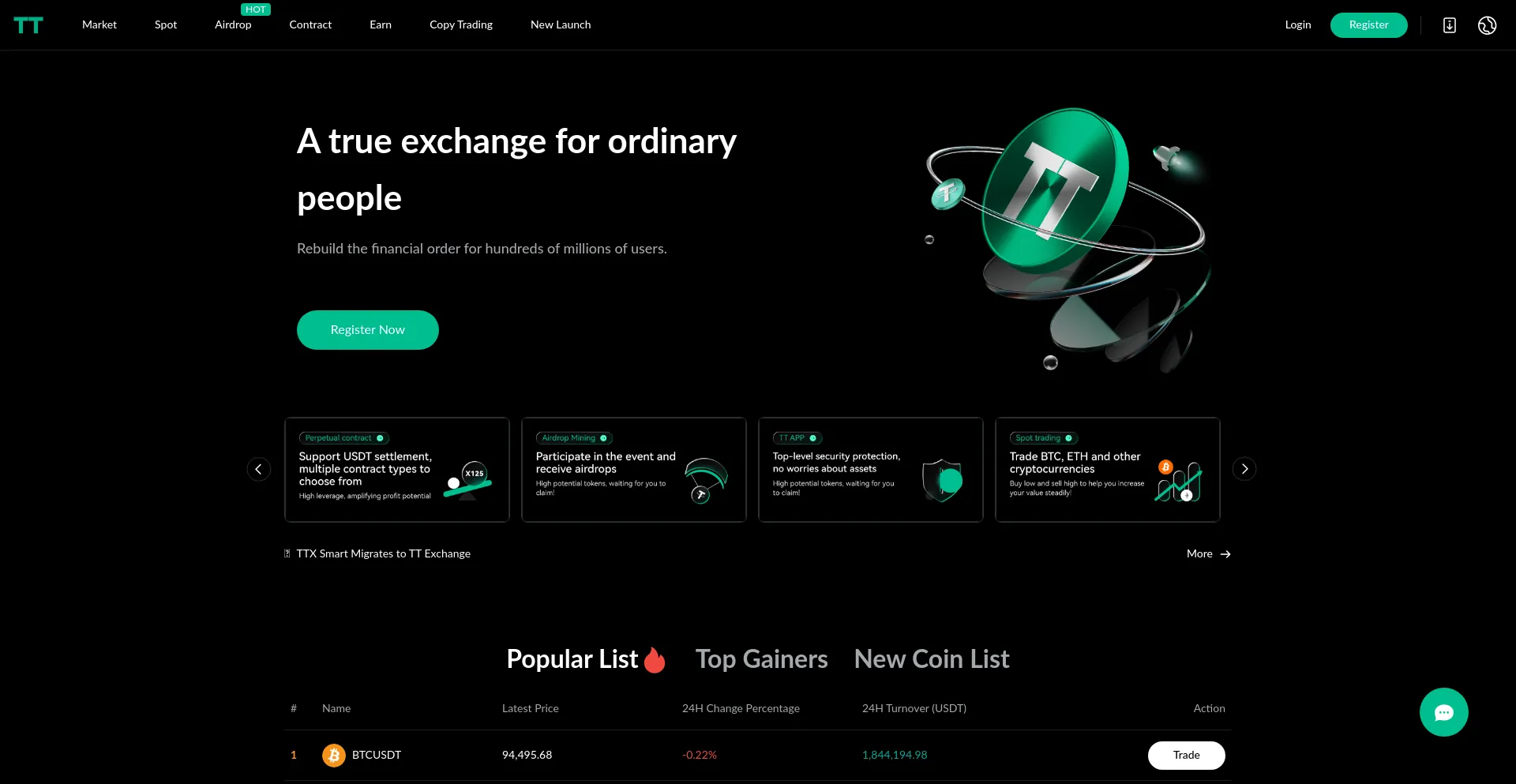 Website screenshot of Ttx.vip