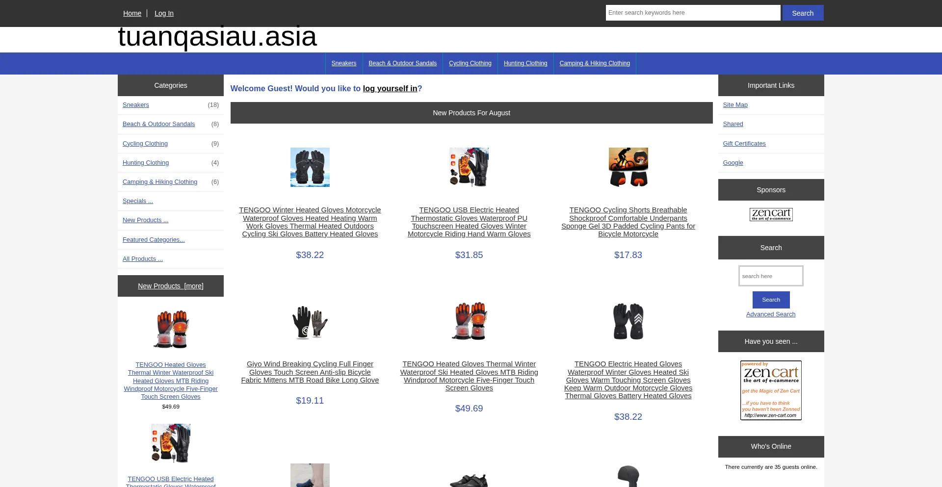 Website screenshot of Tuanqasiau.asia